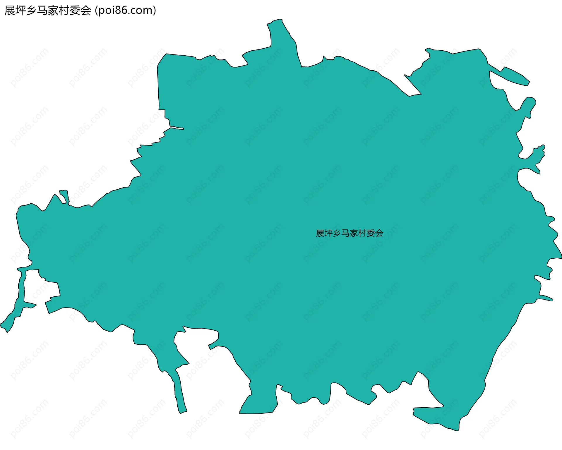 展坪乡马家村委会边界地图