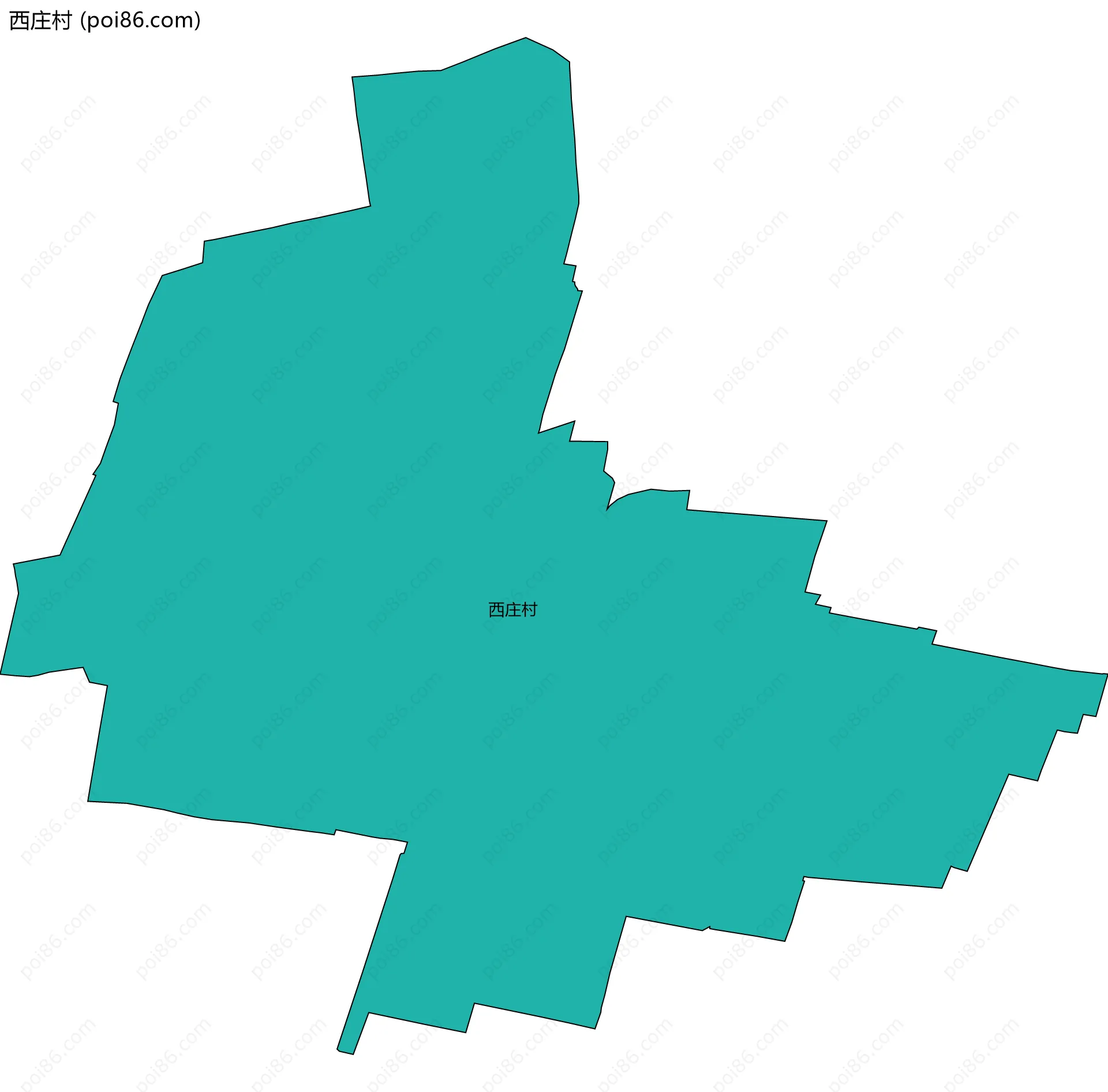 西庄村边界地图