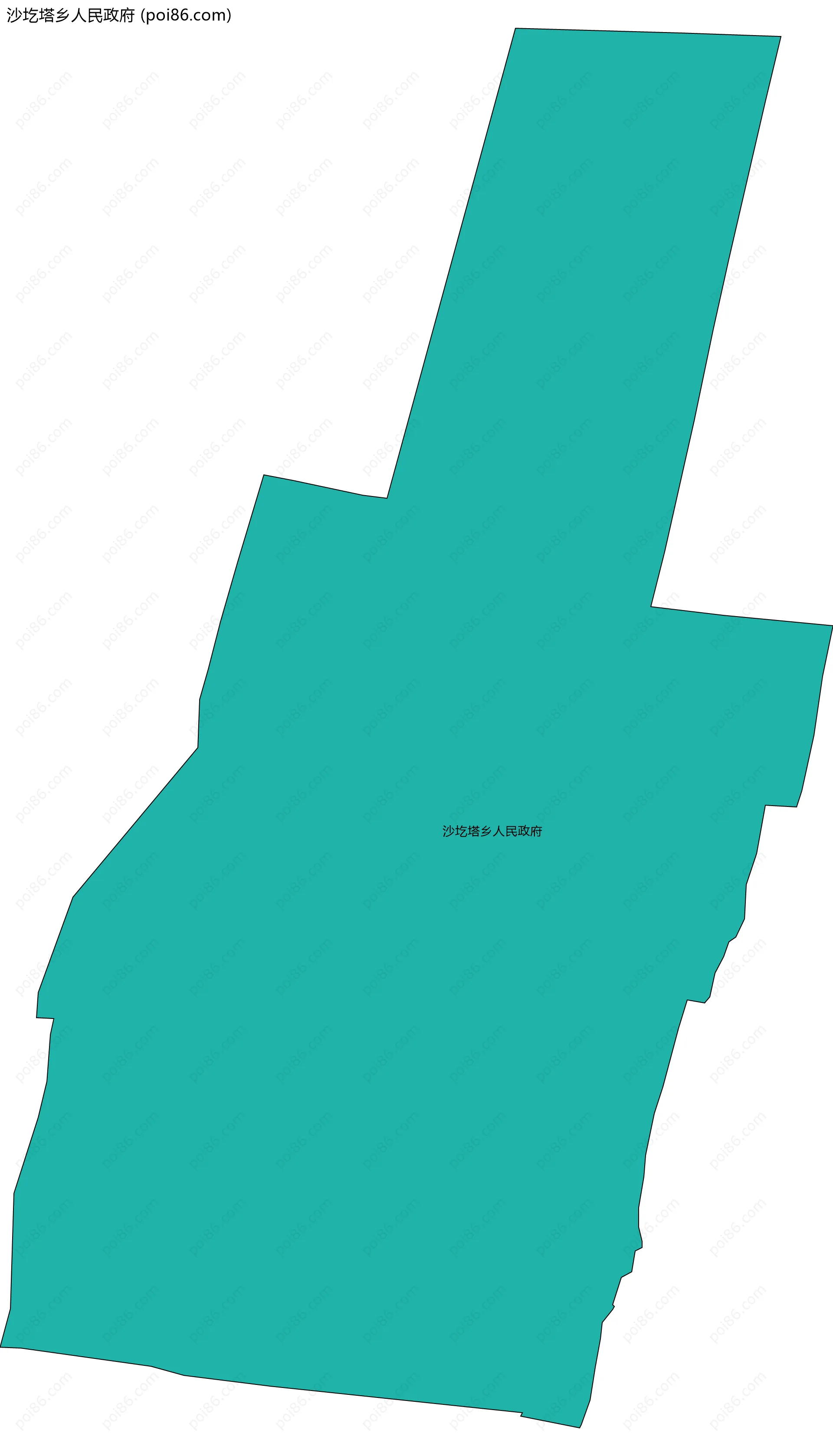 沙圪塔乡人民政府边界地图