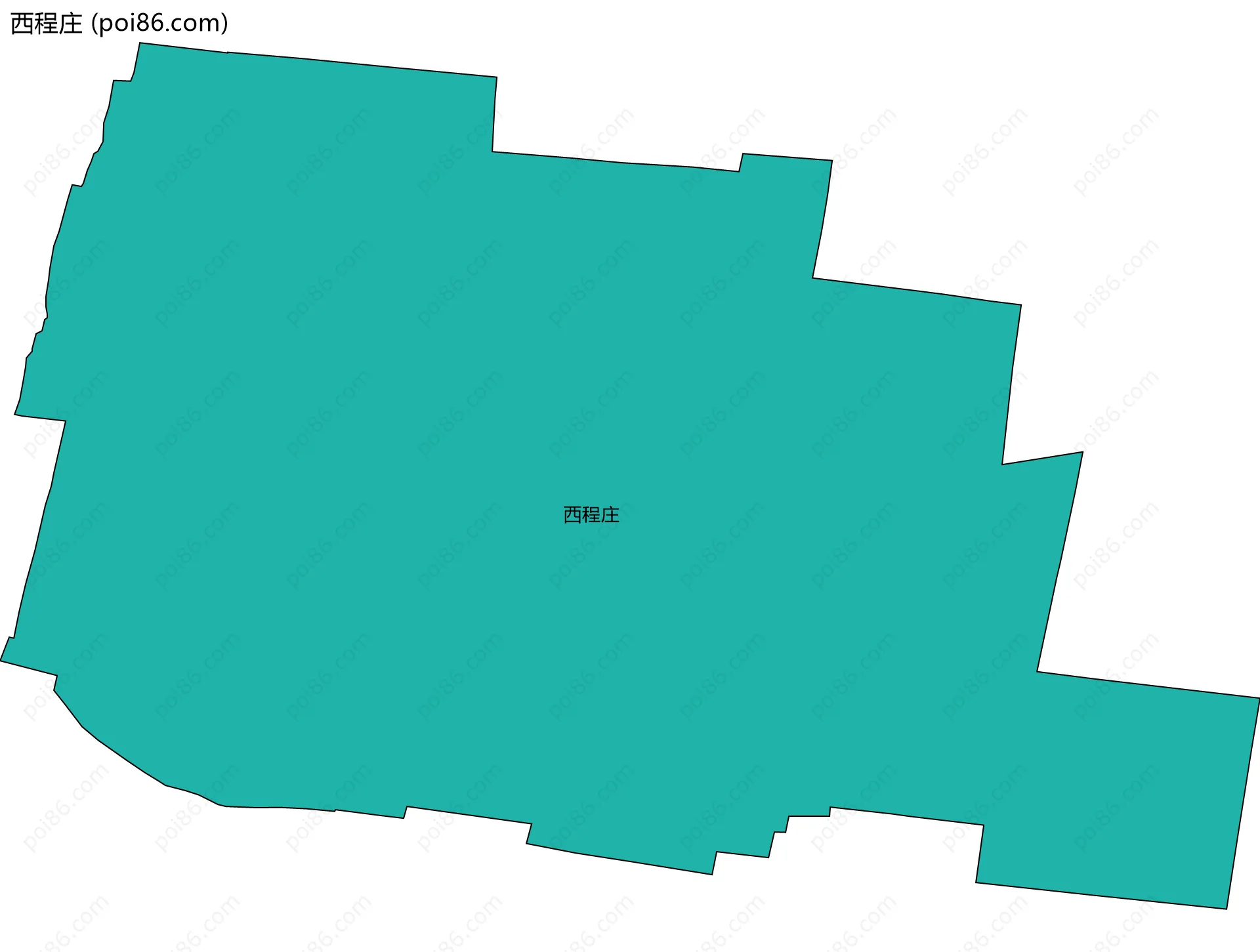 西程庄边界地图