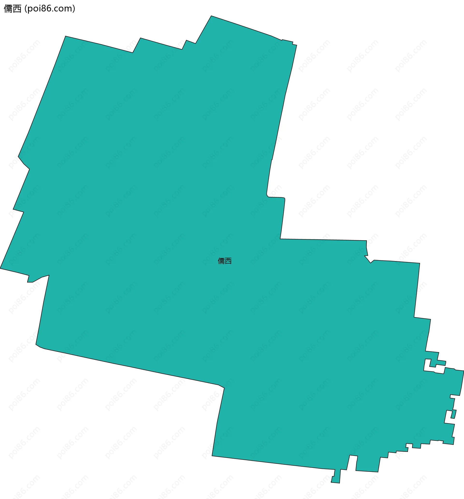 儒西边界地图