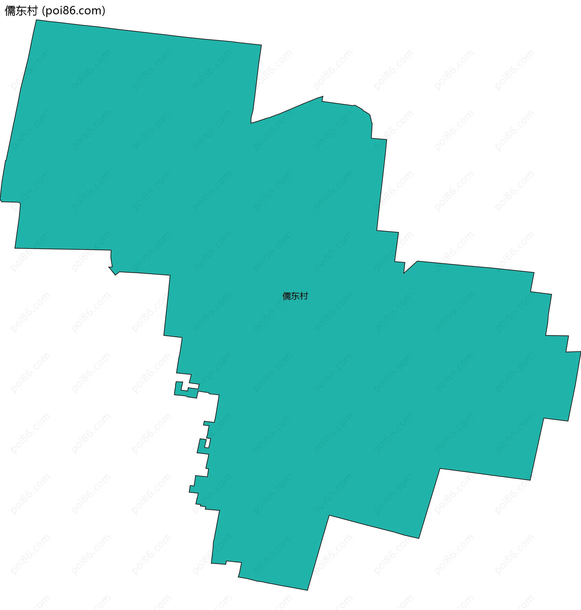 儒东村边界地图