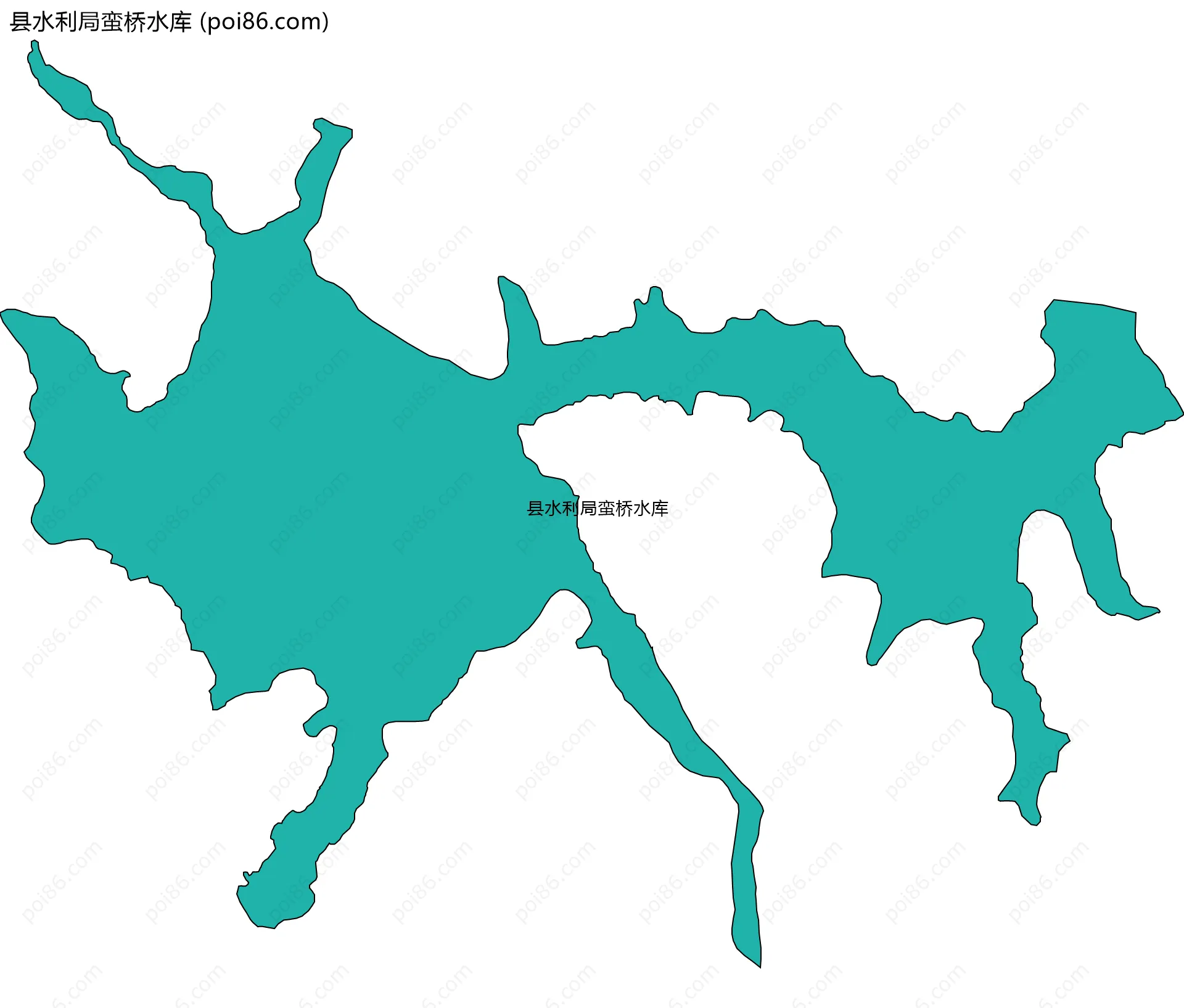 县水利局蛮桥水库边界地图