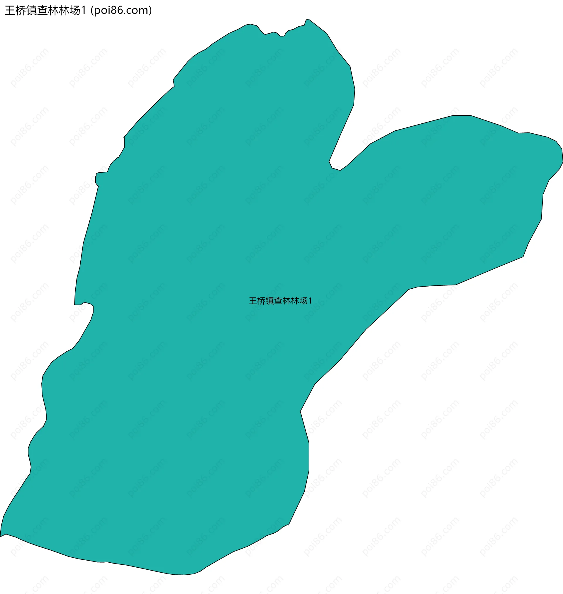 王桥镇查林林场1边界地图