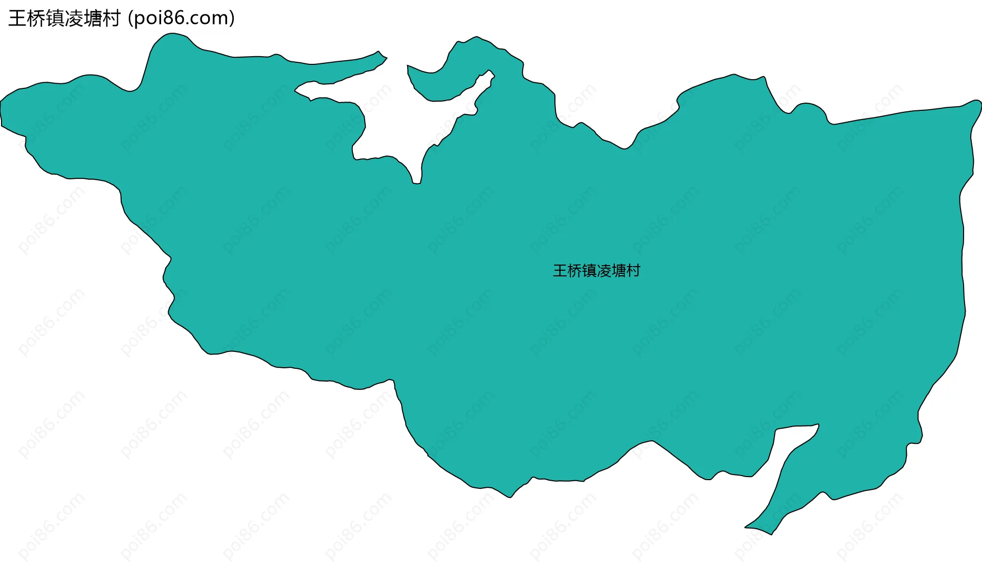 王桥镇凌塘村边界地图