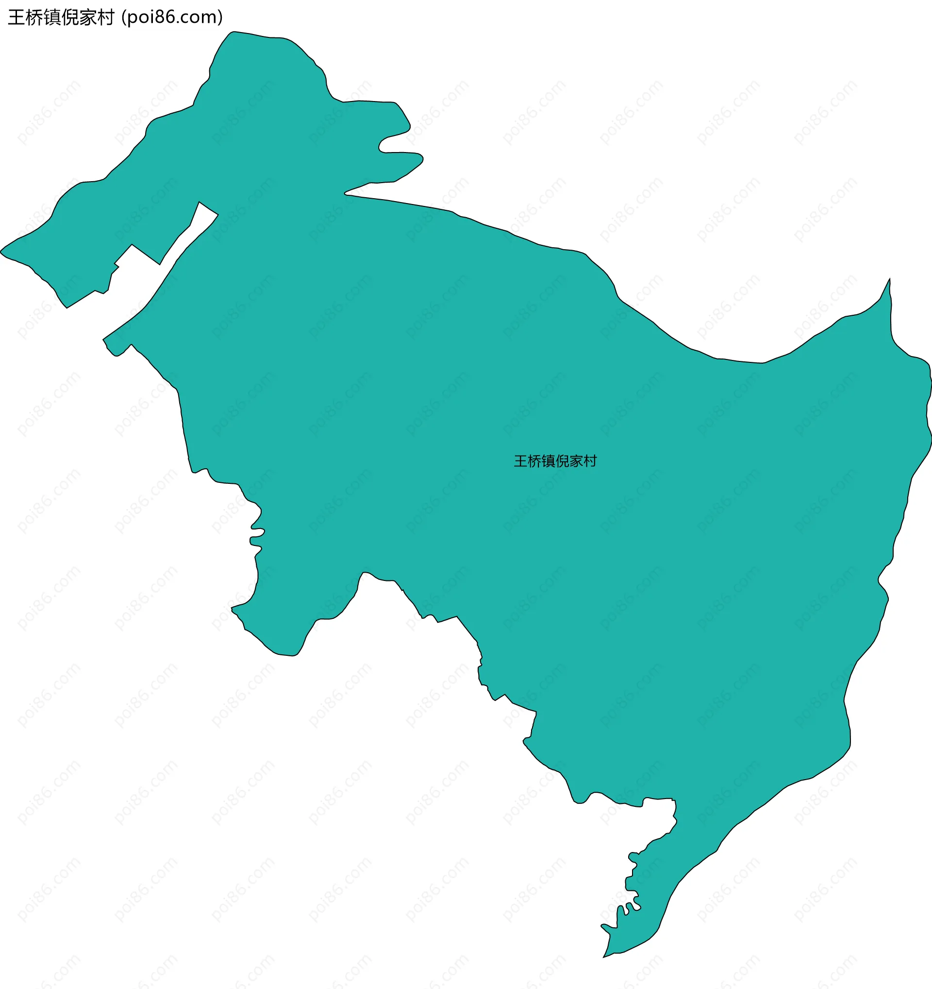 王桥镇倪家村边界地图