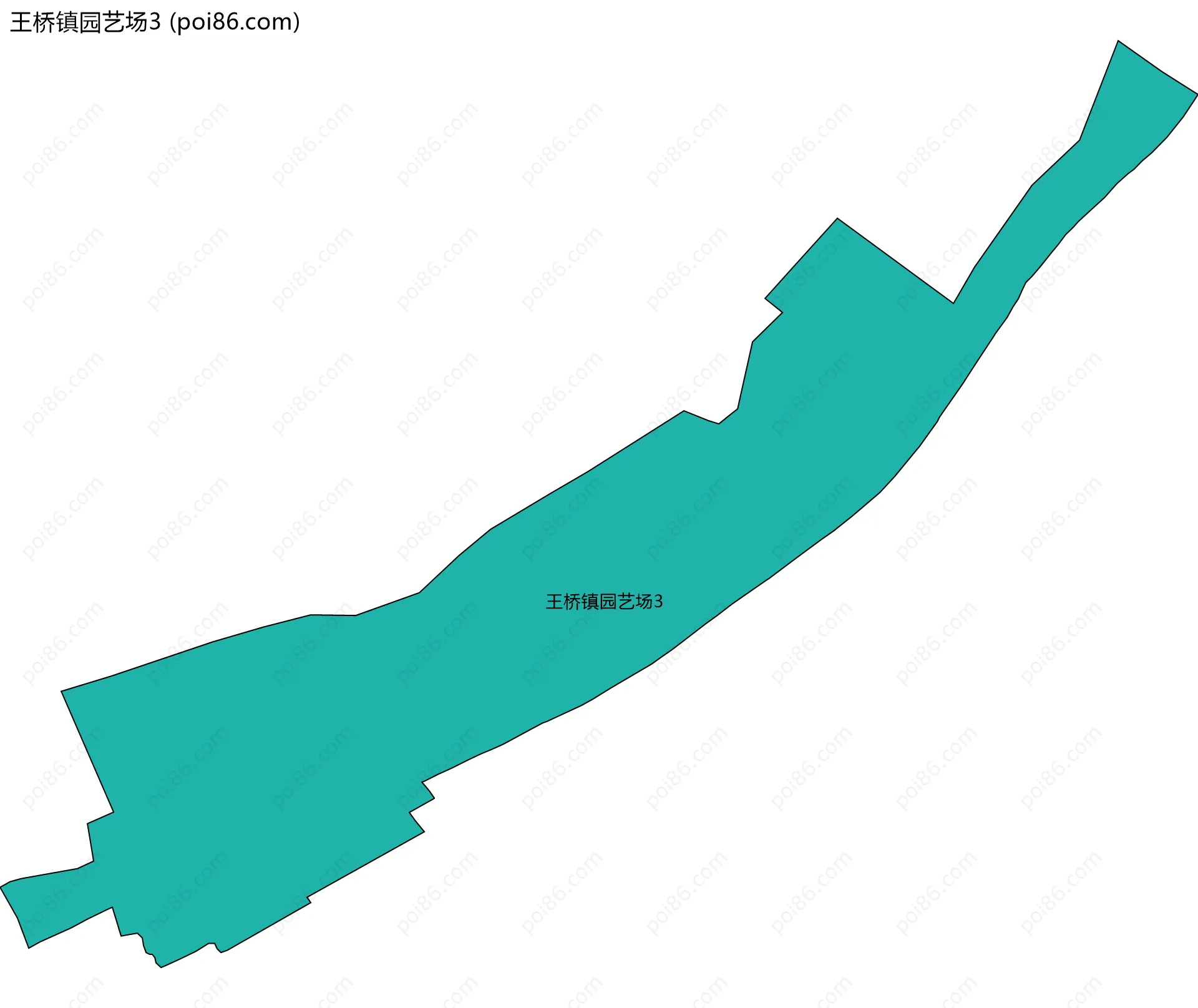 王桥镇园艺场3边界地图