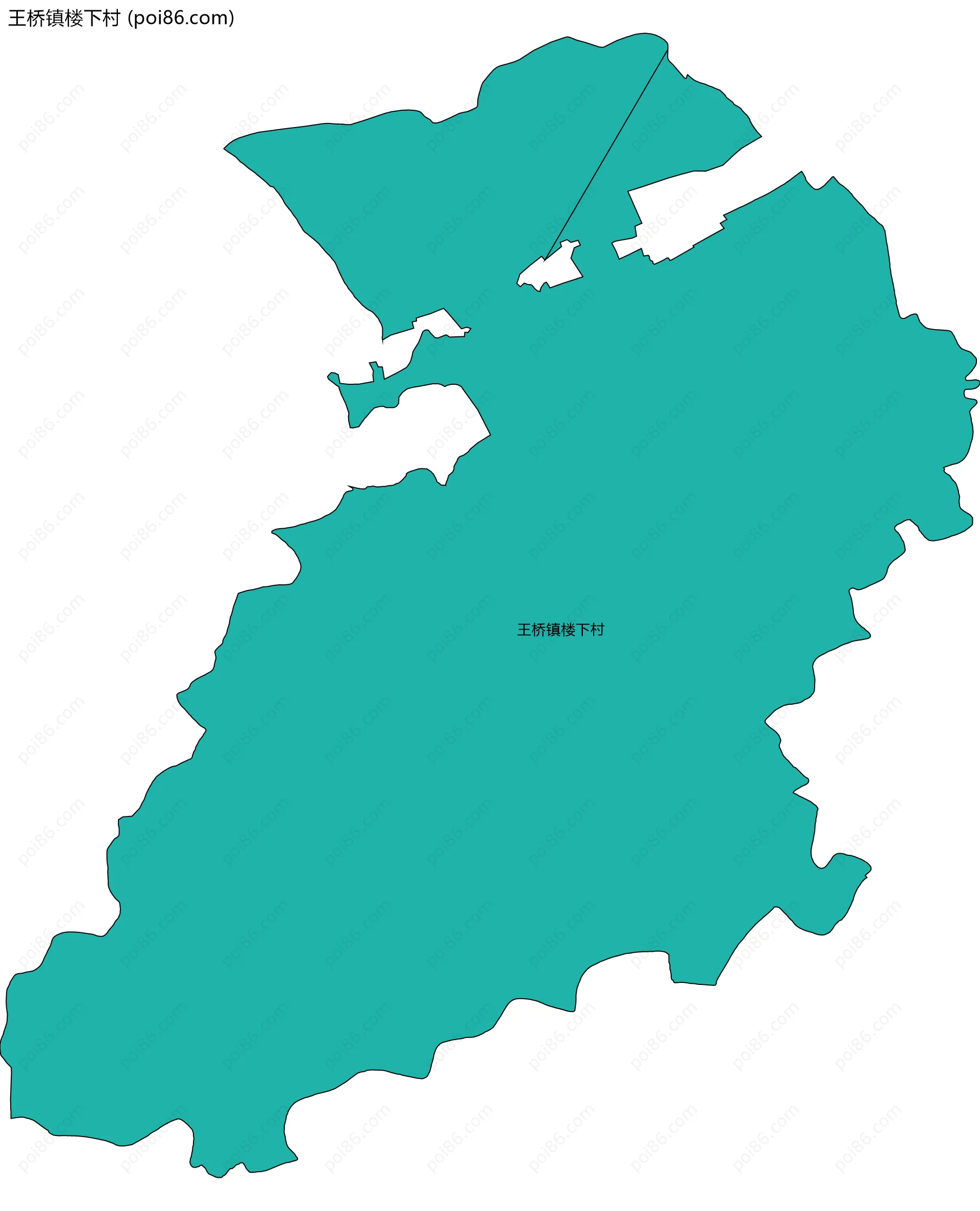 王桥镇楼下村边界地图