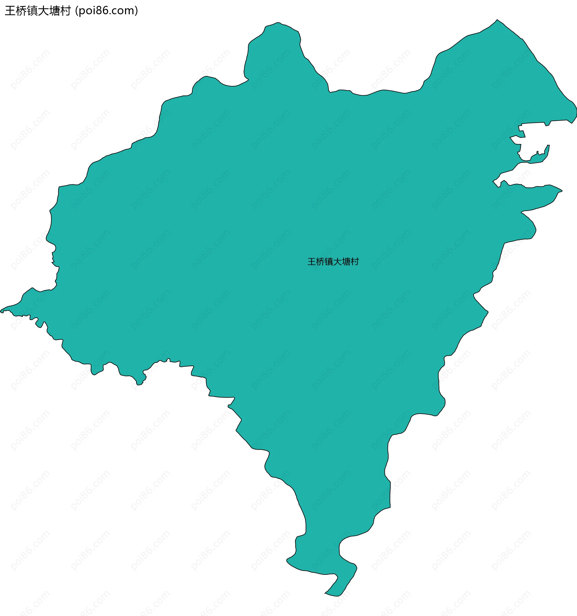 王桥镇大塘村边界地图