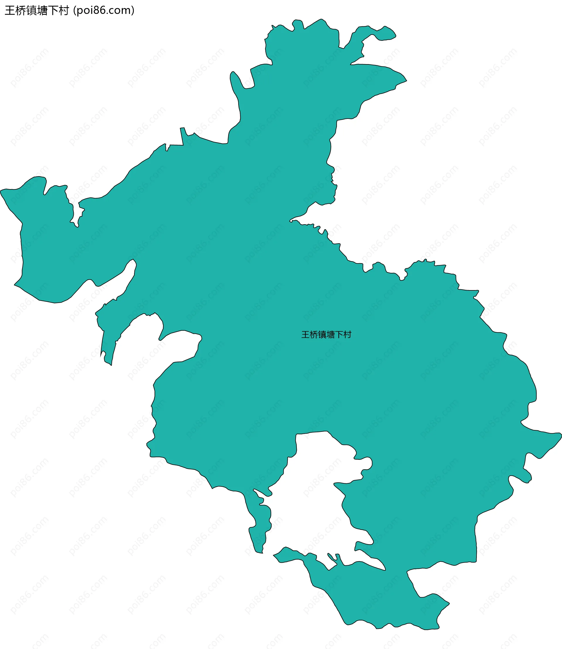 王桥镇塘下村边界地图