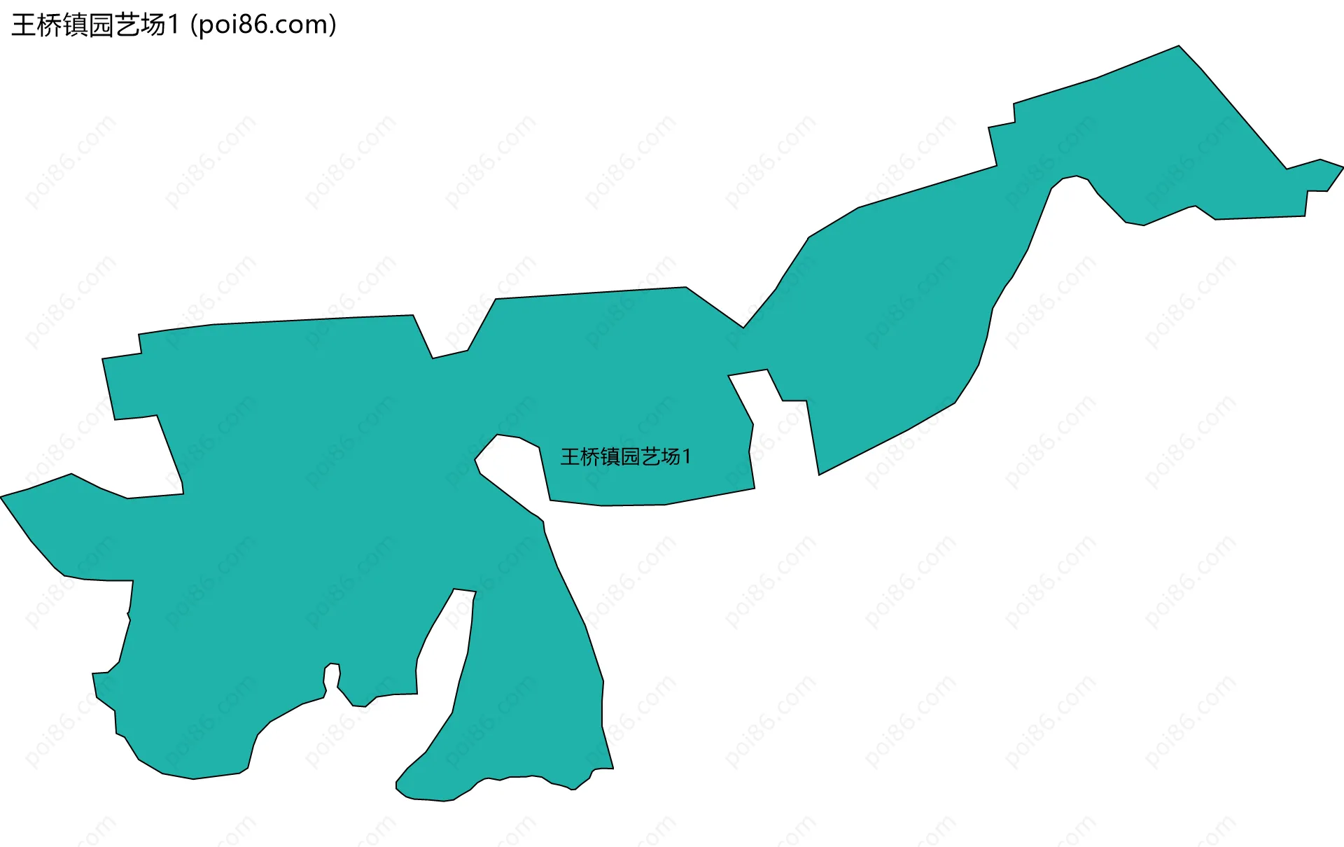 王桥镇园艺场1边界地图