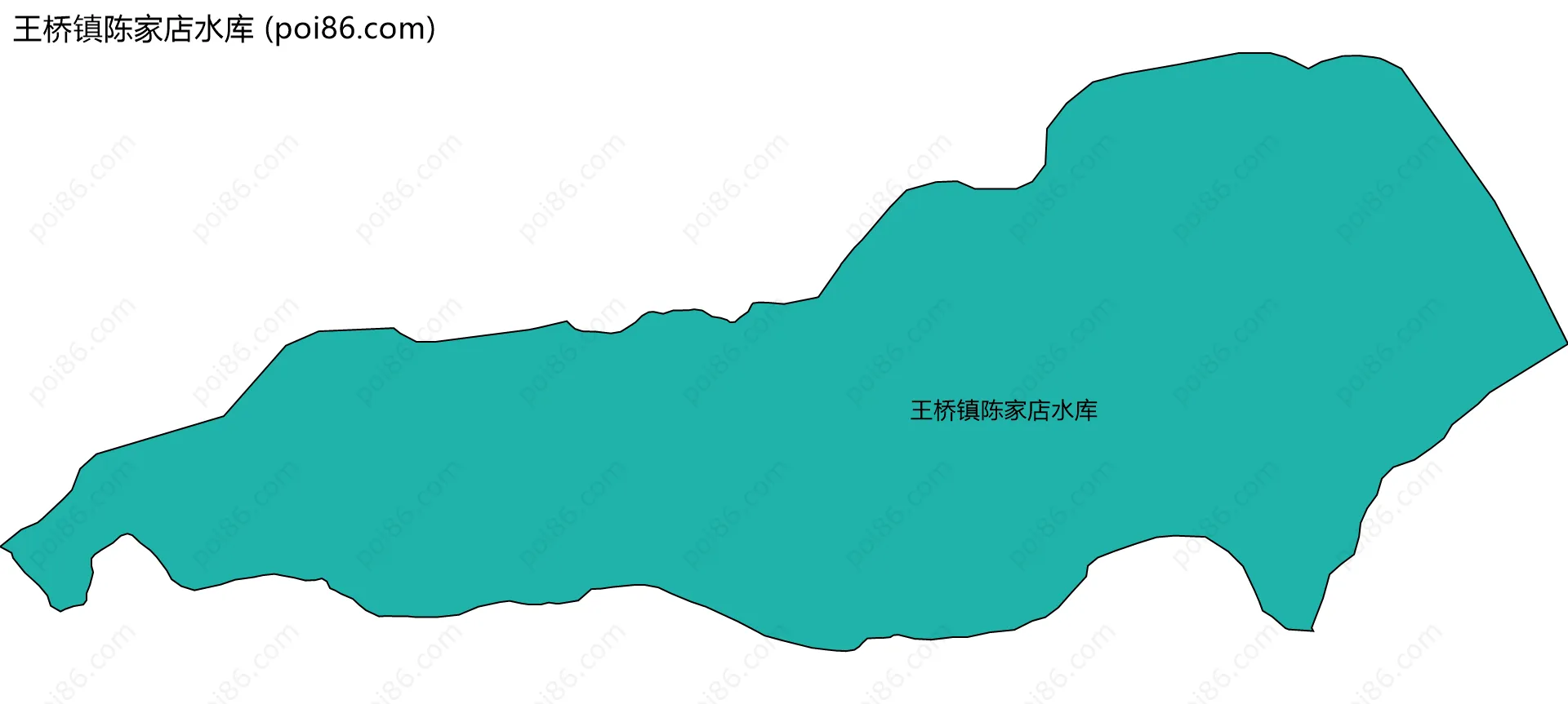 王桥镇陈家店水库边界地图