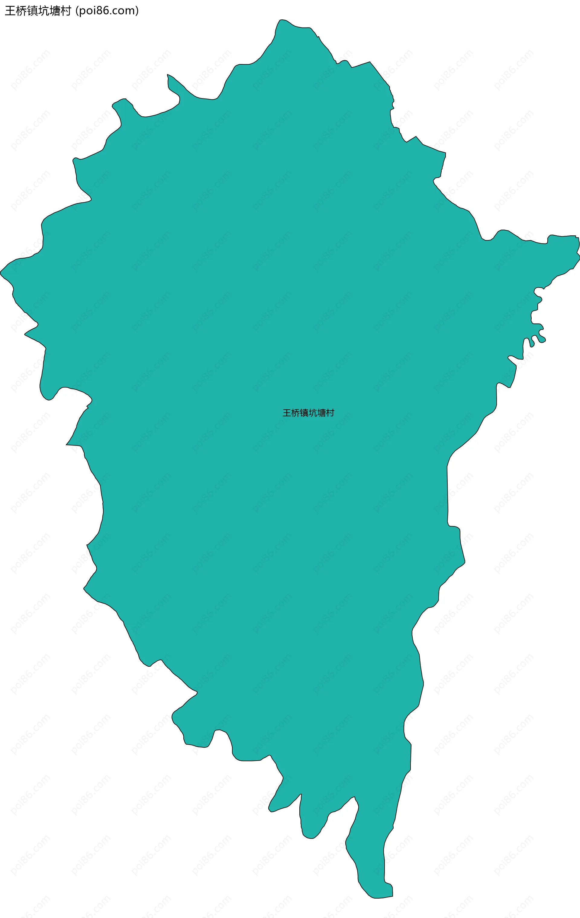 王桥镇坑塘村边界地图