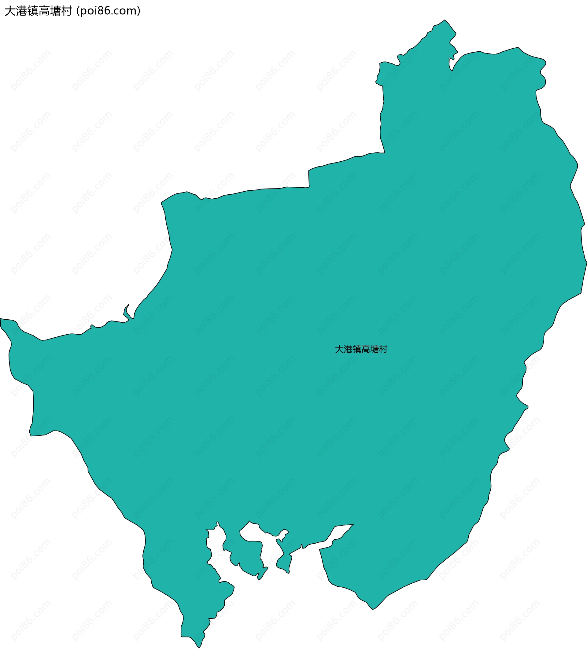 大港镇高塘村边界地图