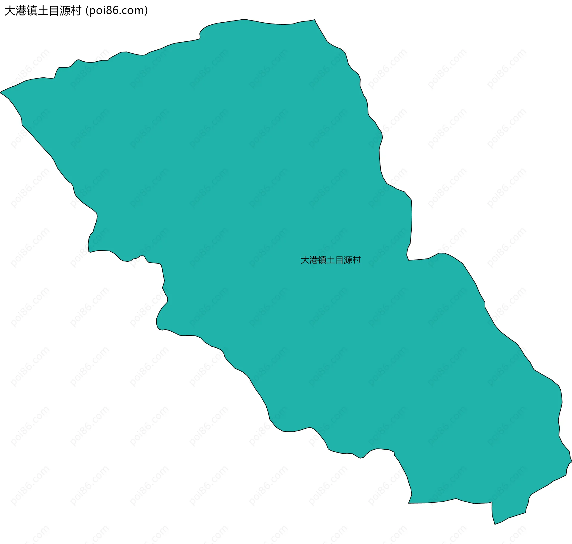 大港镇土目源村边界地图