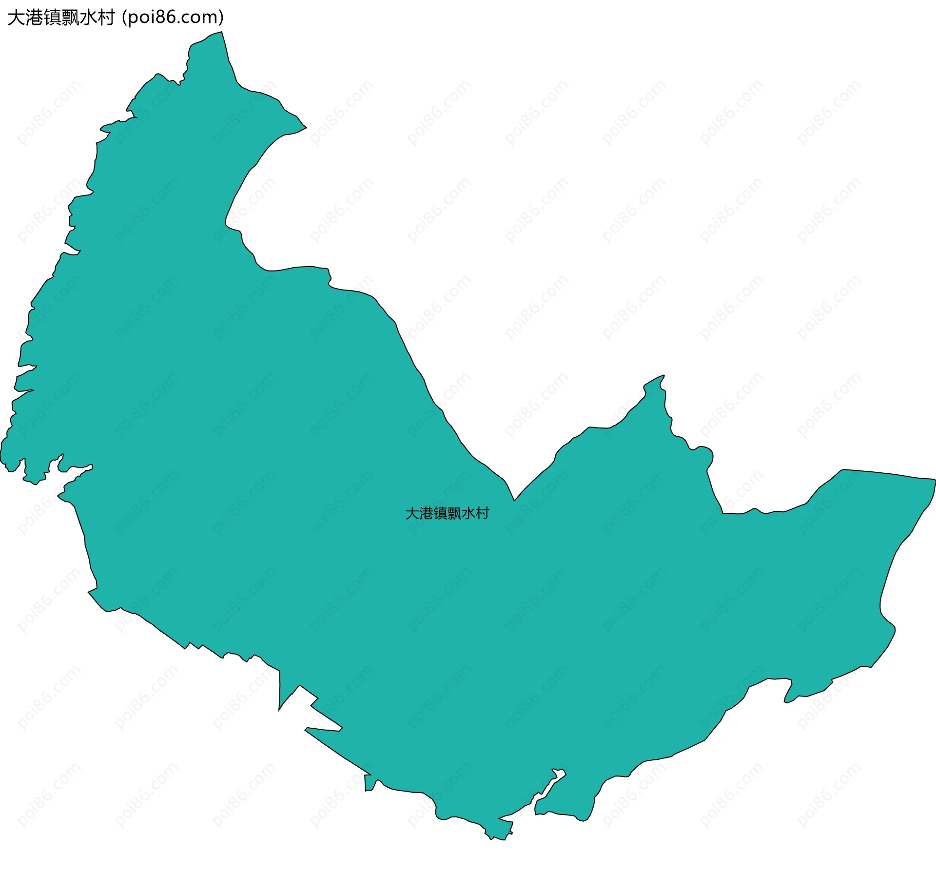 大港镇飘水村边界地图