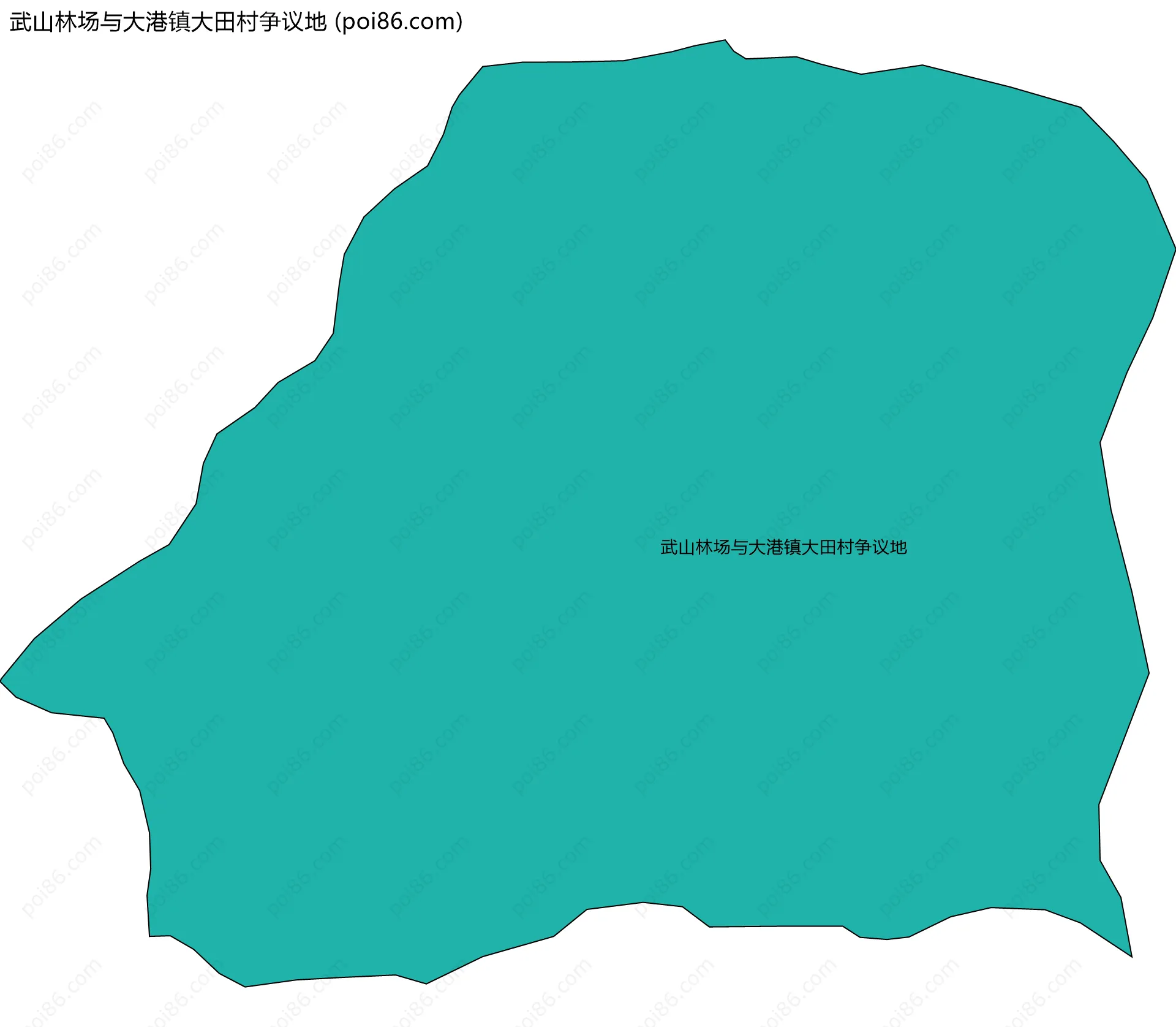 武山林场与大港镇大田村争议地边界地图