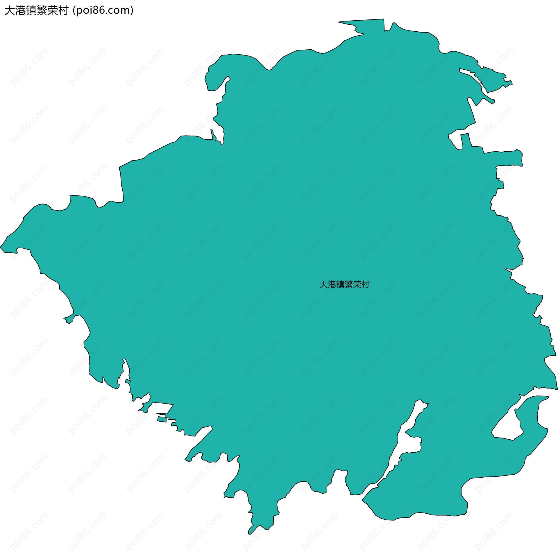 大港镇繁荣村边界地图