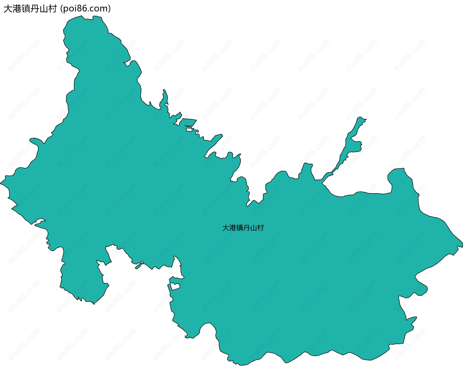 大港镇丹山村边界地图