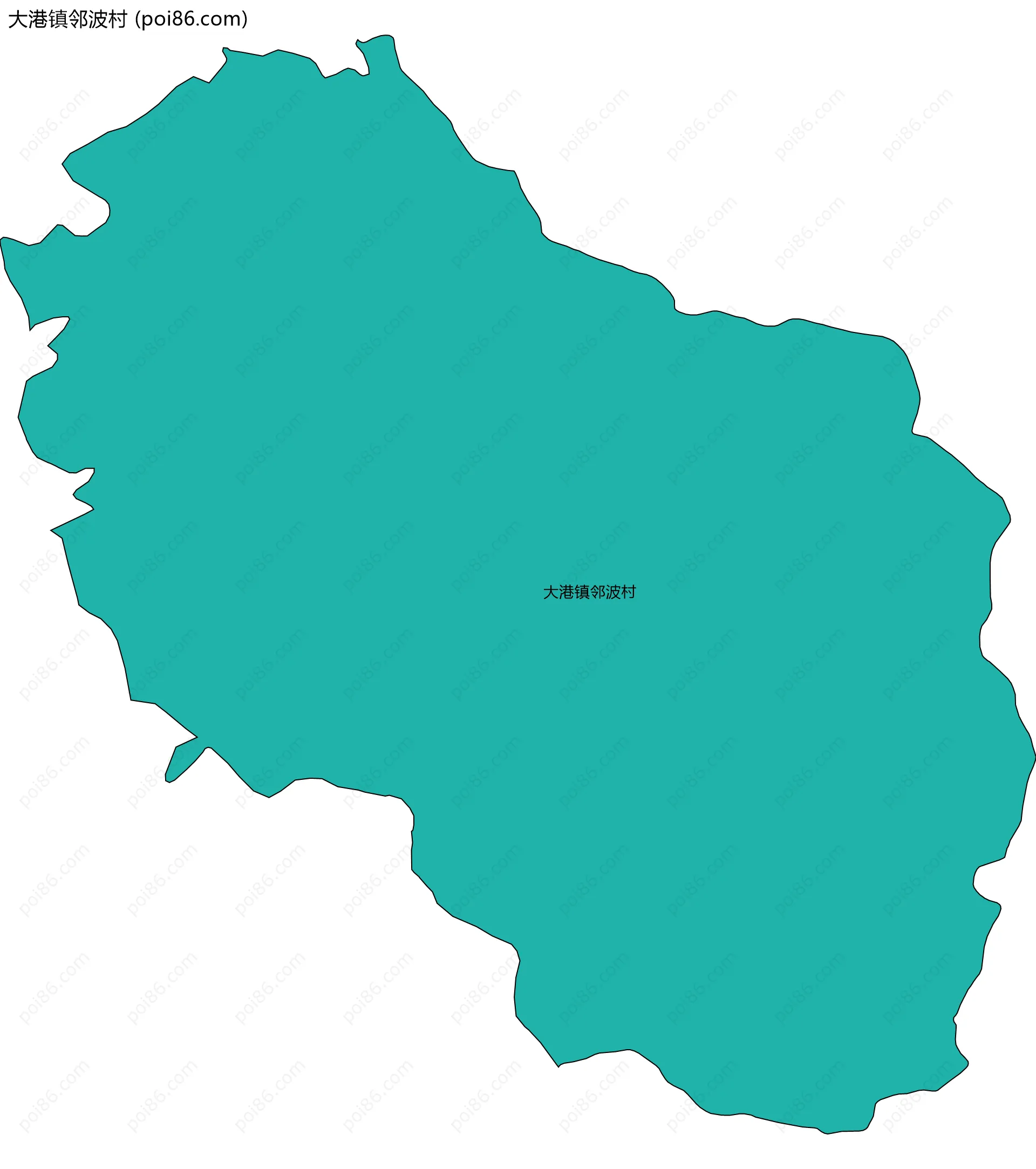 大港镇邻波村边界地图