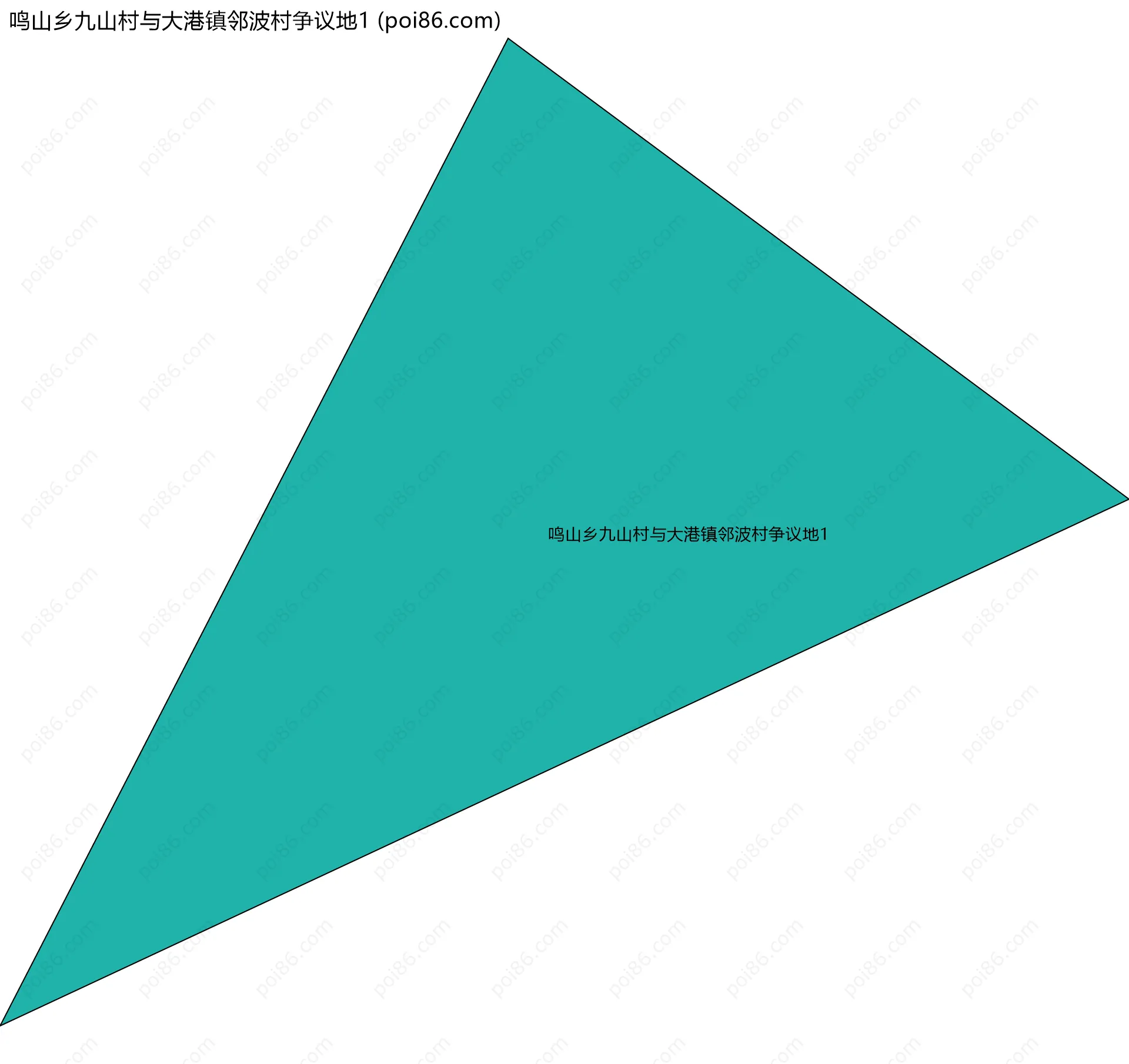 鸣山乡九山村与大港镇邻波村争议地1边界地图