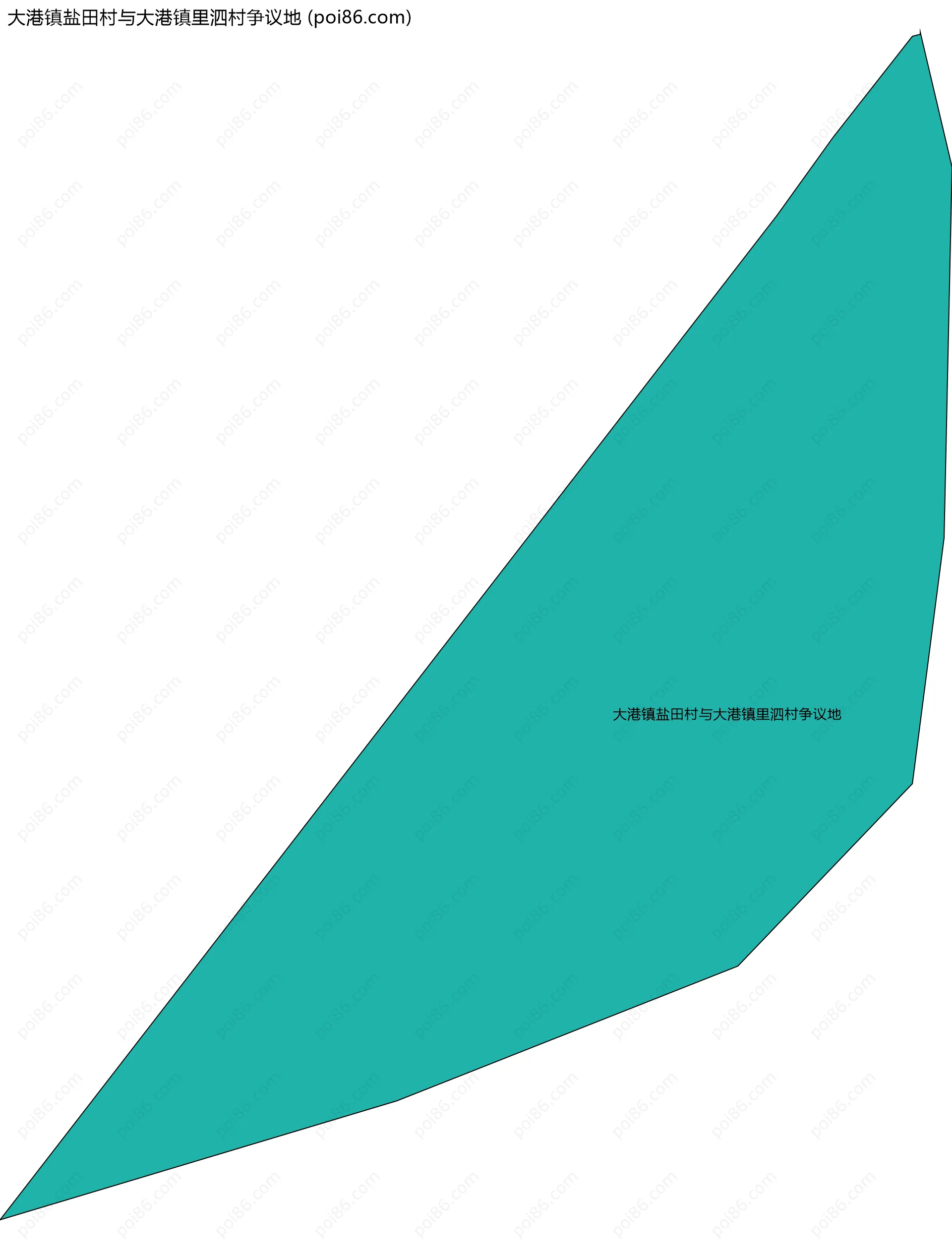 大港镇盐田村与大港镇里泗村争议地边界地图