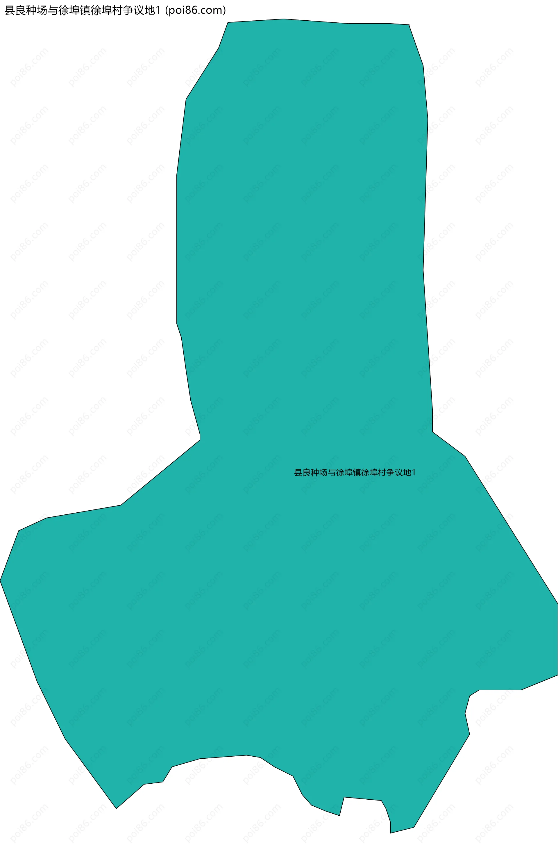 县良种场与徐埠镇徐埠村争议地1边界地图
