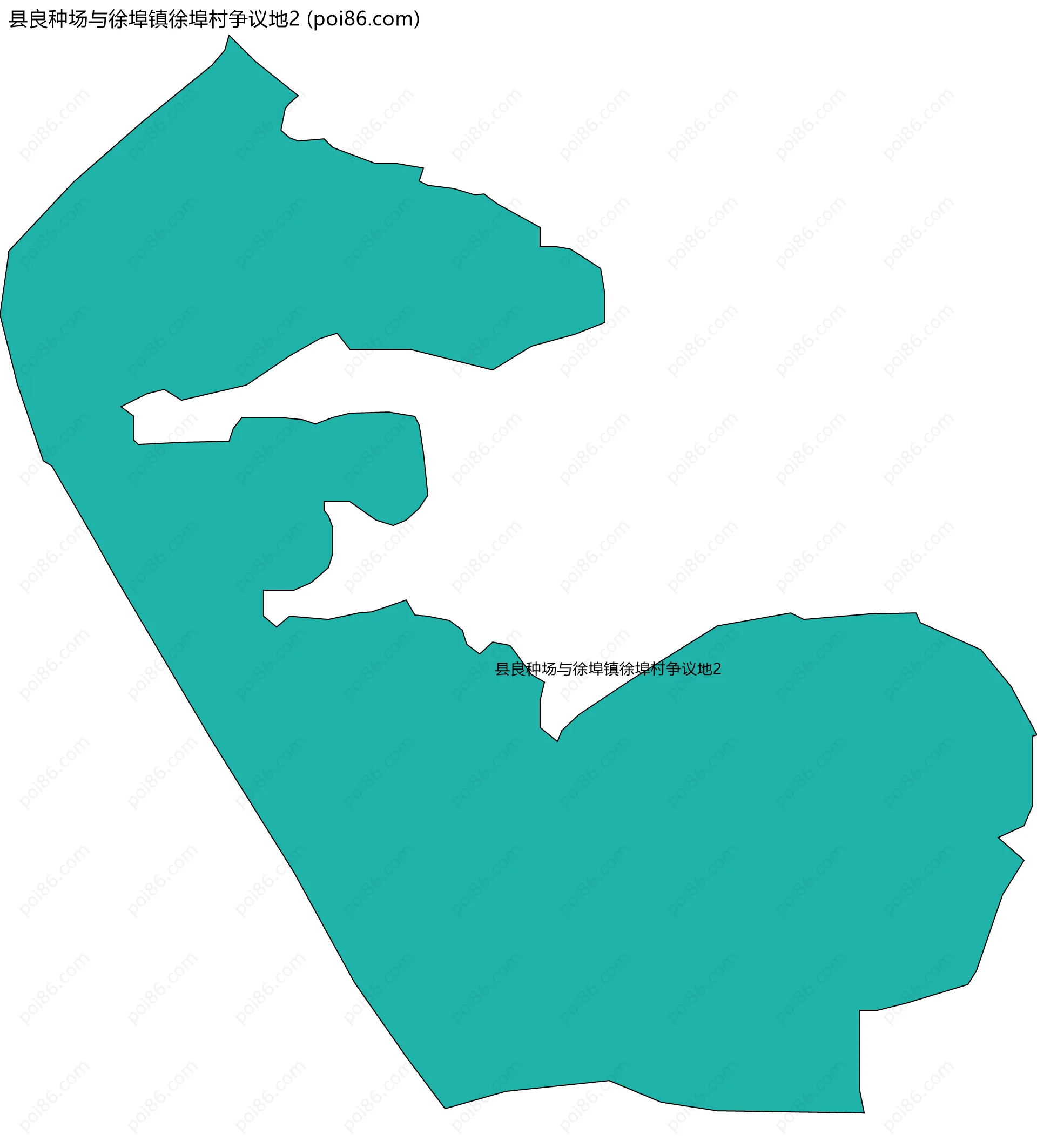 县良种场与徐埠镇徐埠村争议地2边界地图