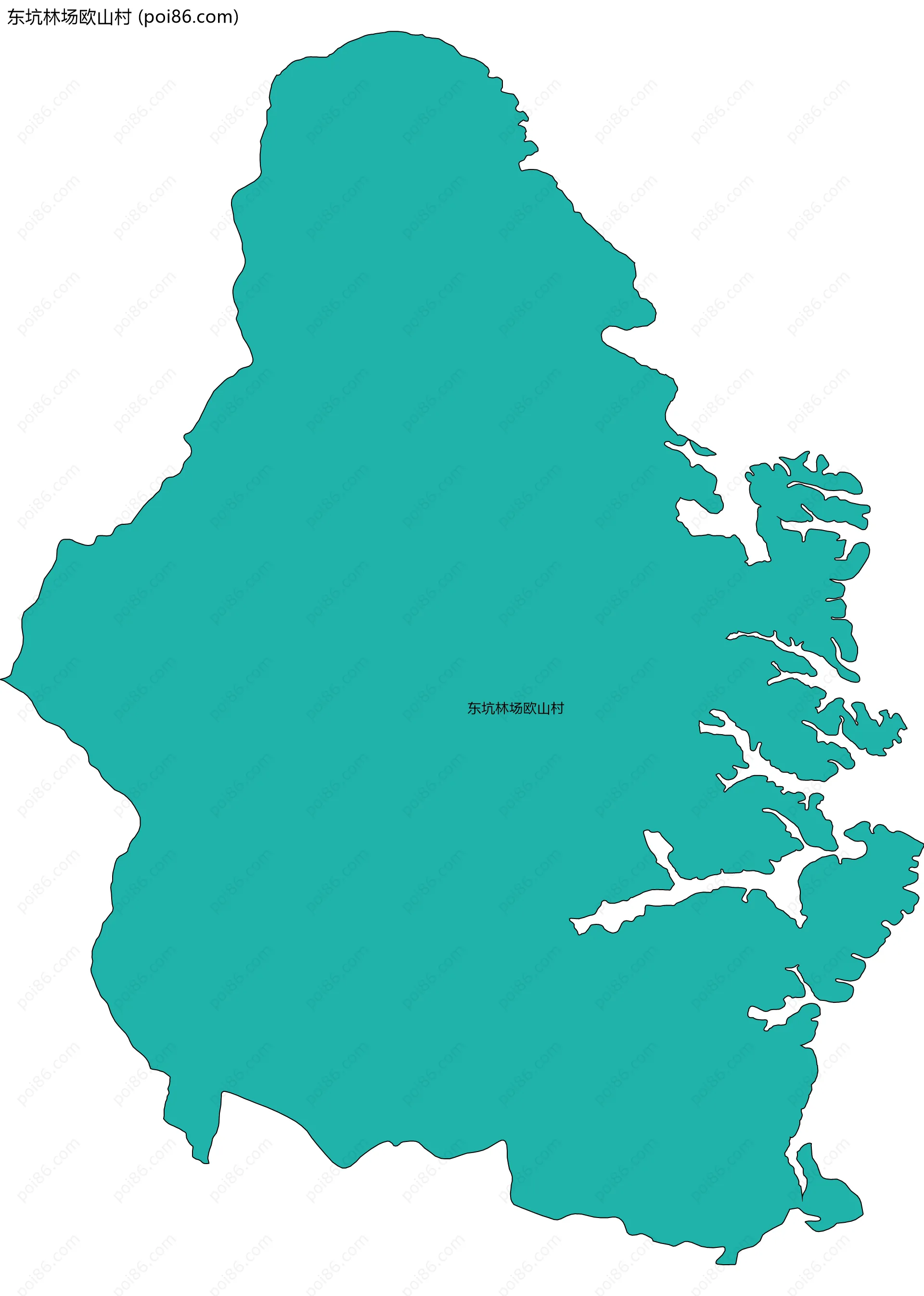 东坑林场欧山村边界地图