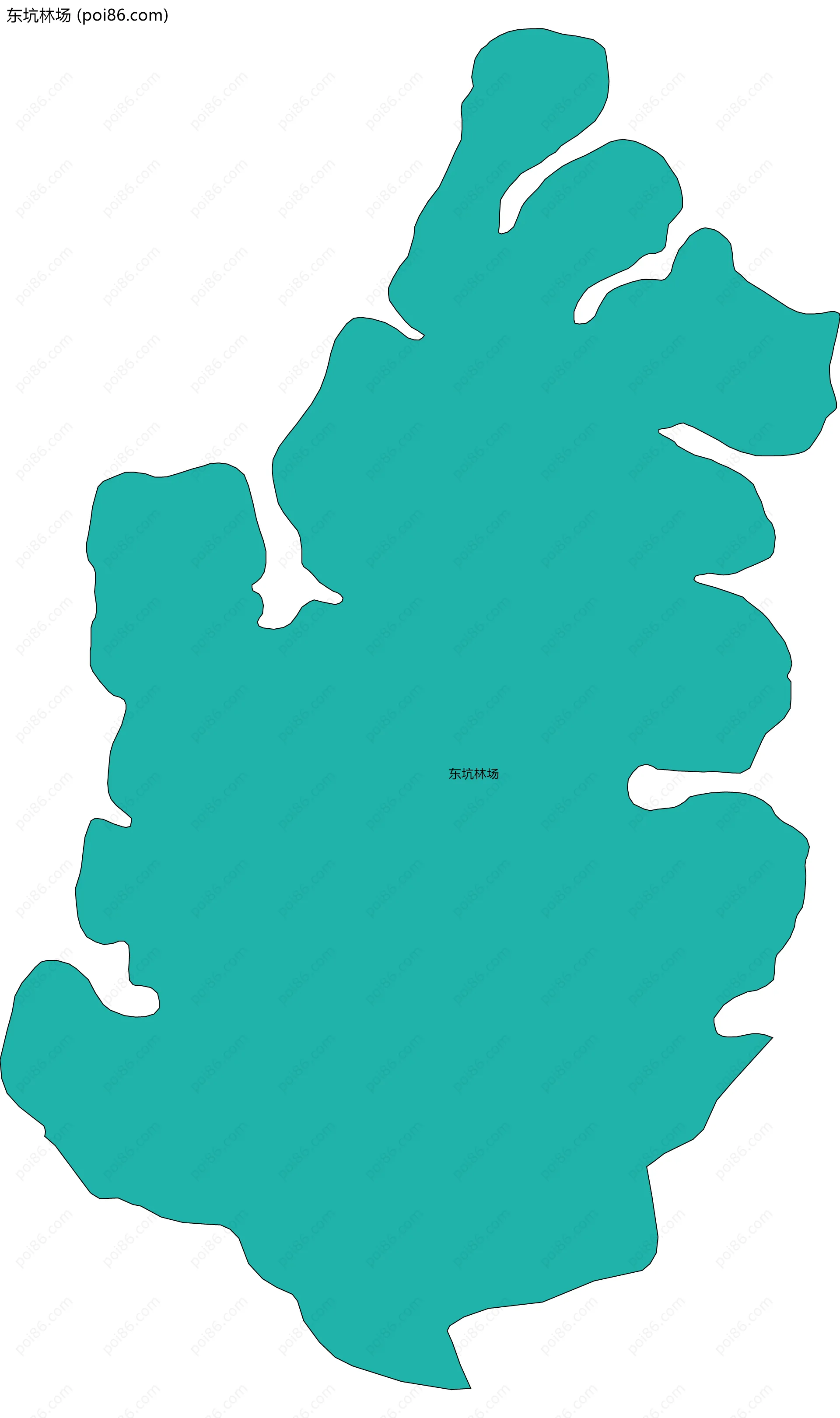 东坑林场边界地图