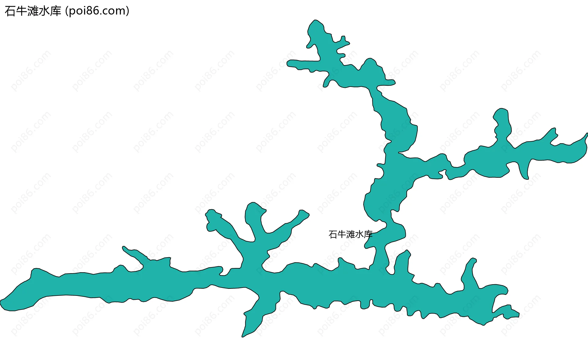 石牛滩水库边界地图
