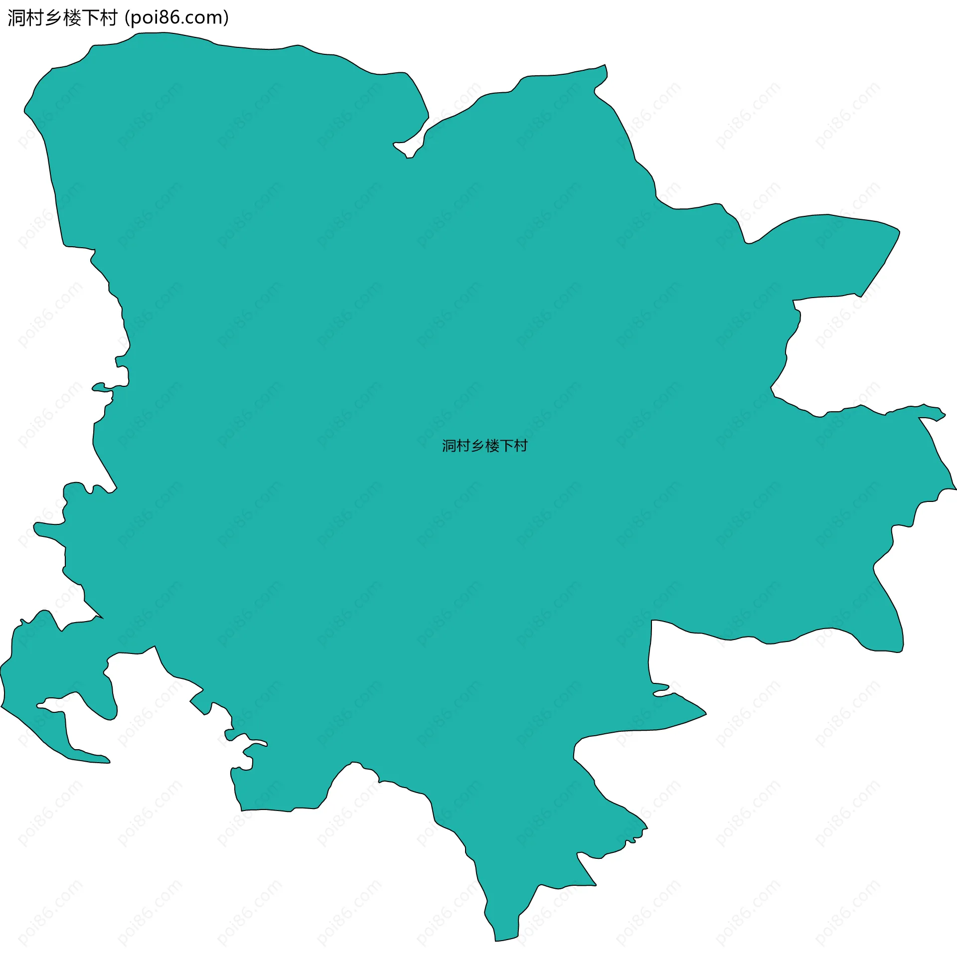 洞村乡楼下村边界地图