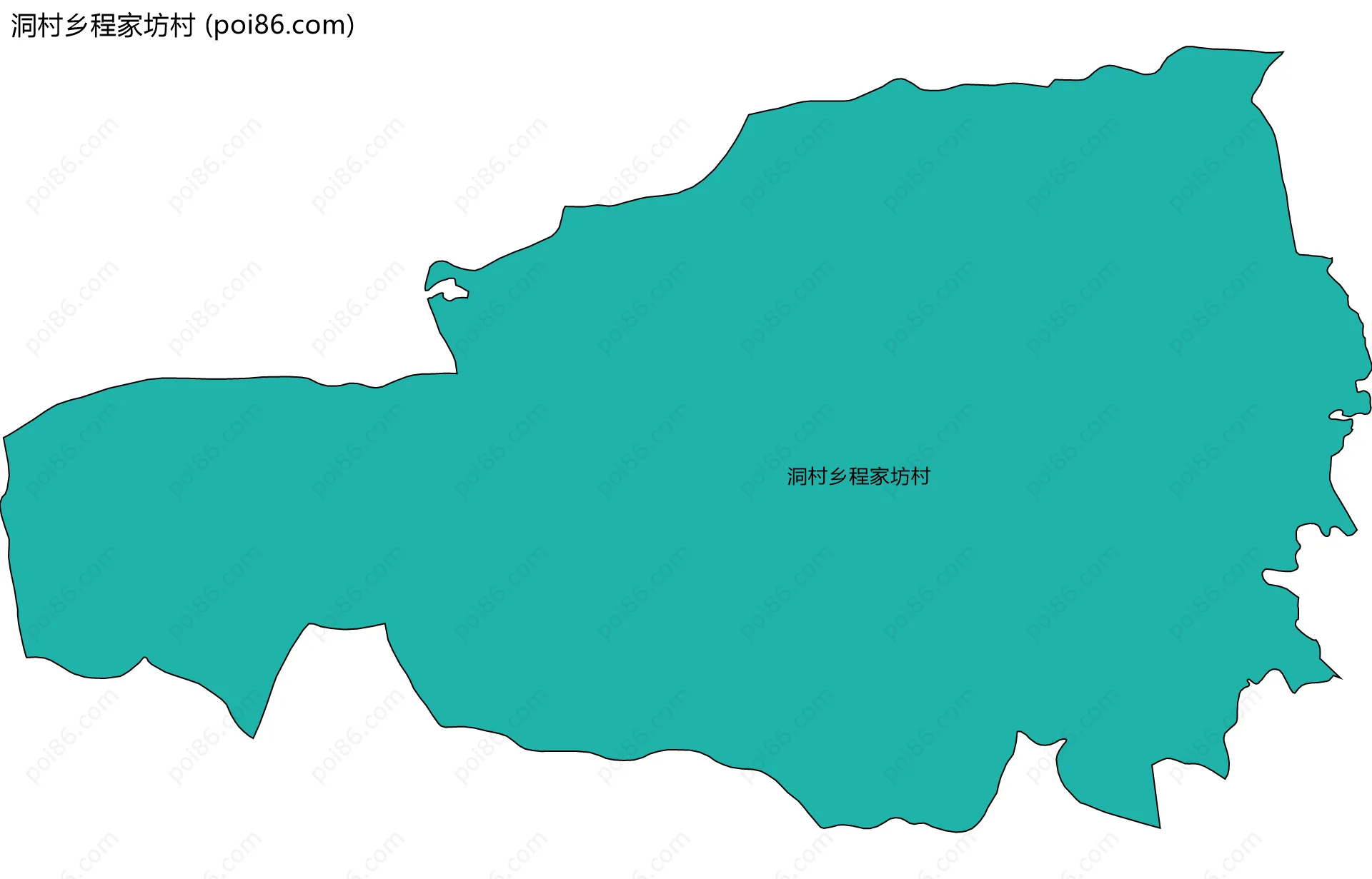 洞村乡程家坊村边界地图