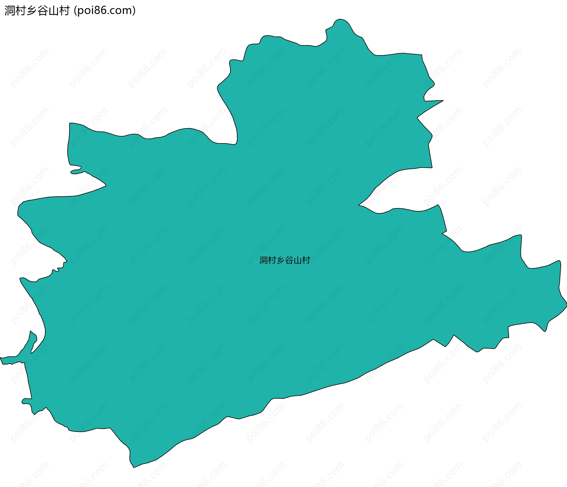 洞村乡谷山村边界地图