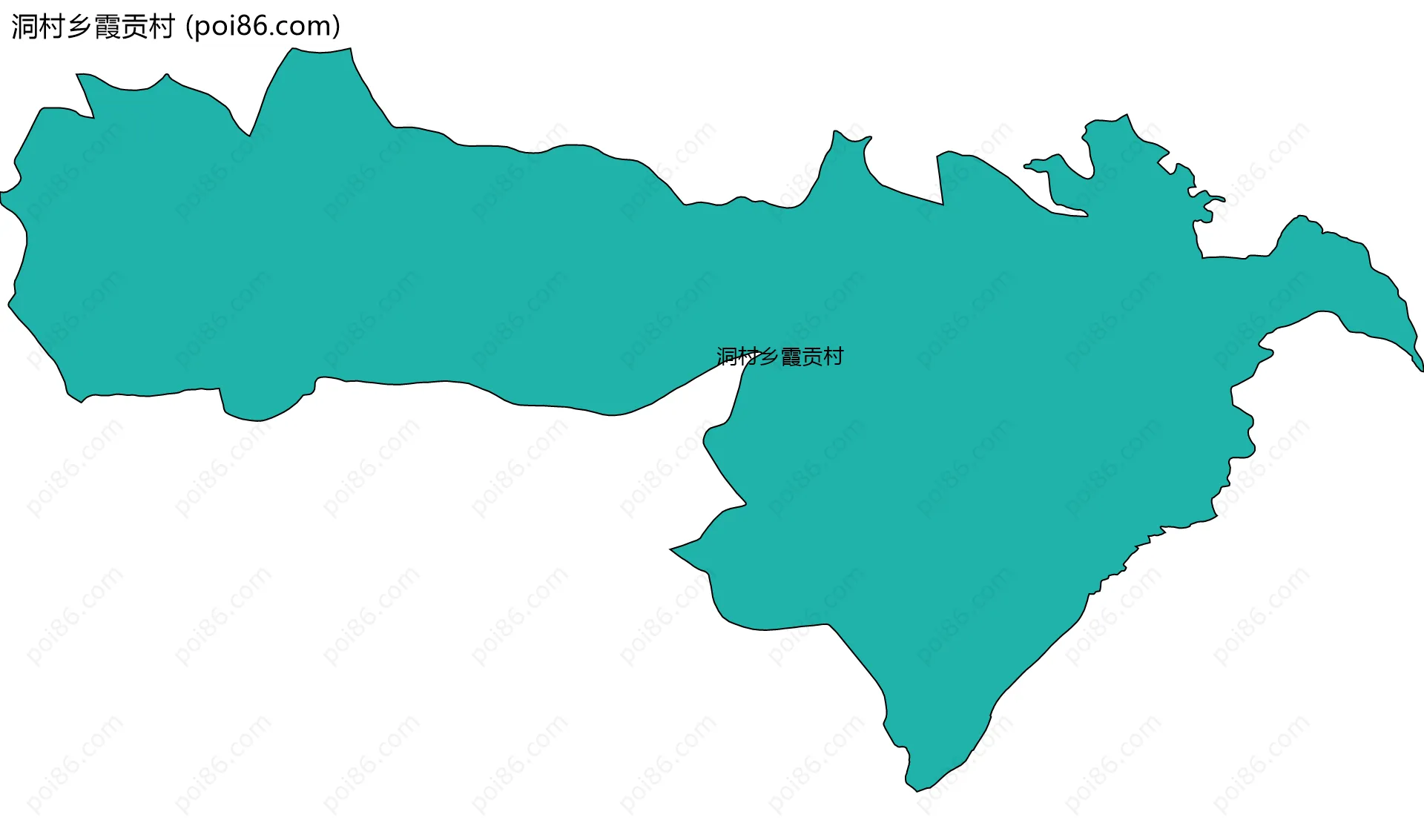 洞村乡霞贡村边界地图