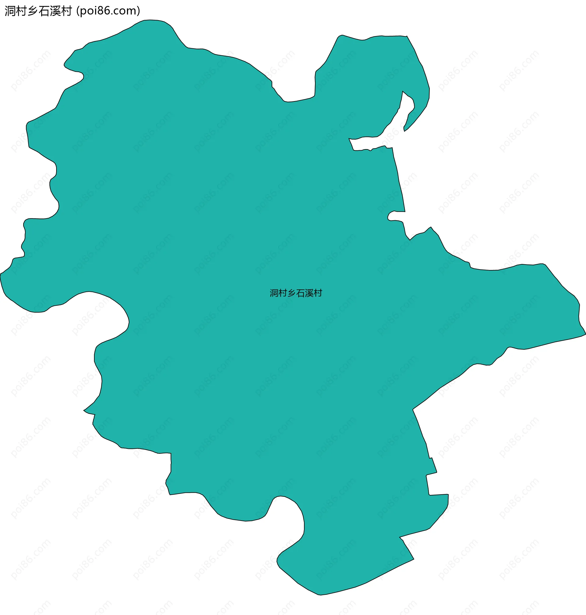 洞村乡石溪村边界地图