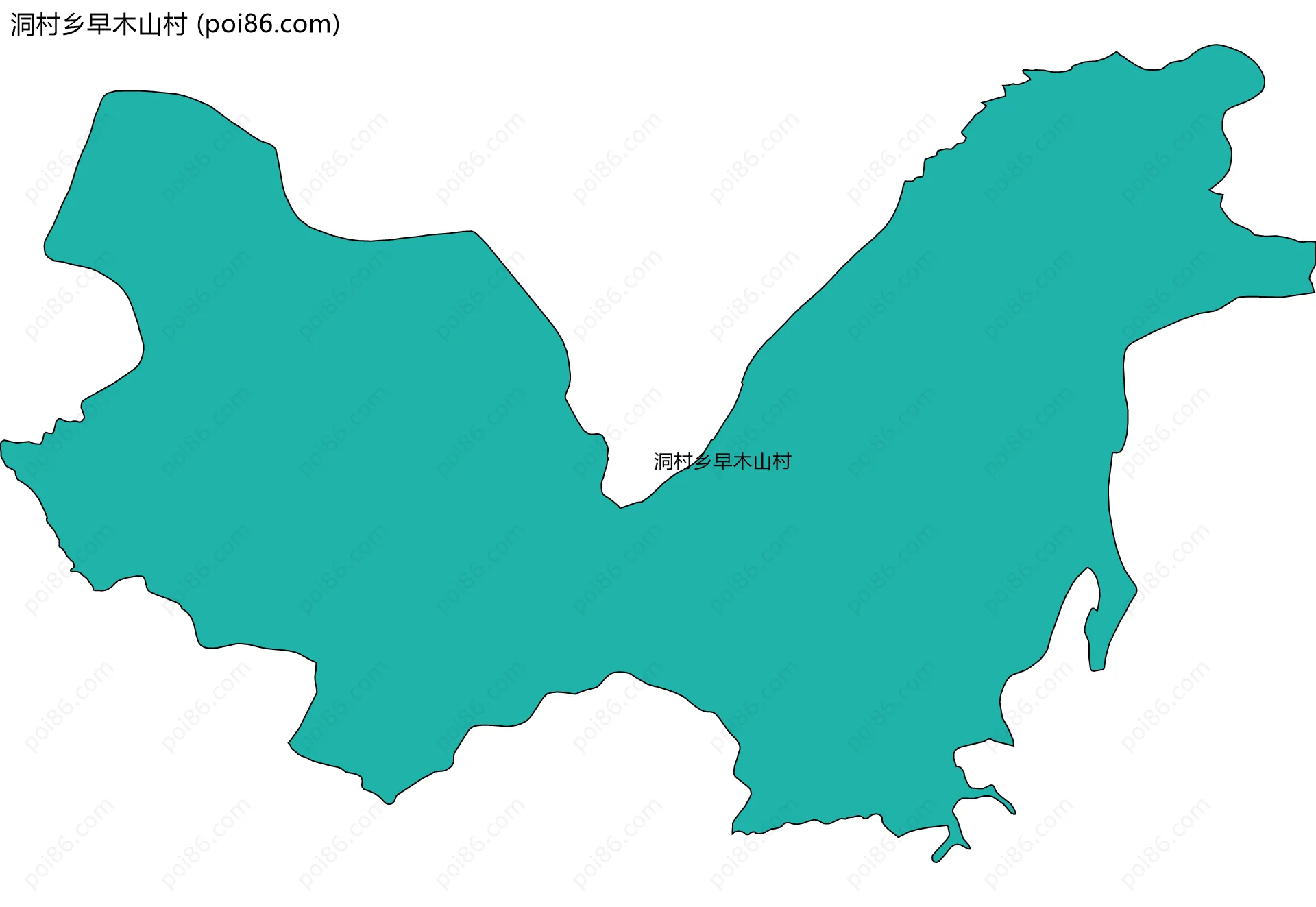 洞村乡早木山村边界地图