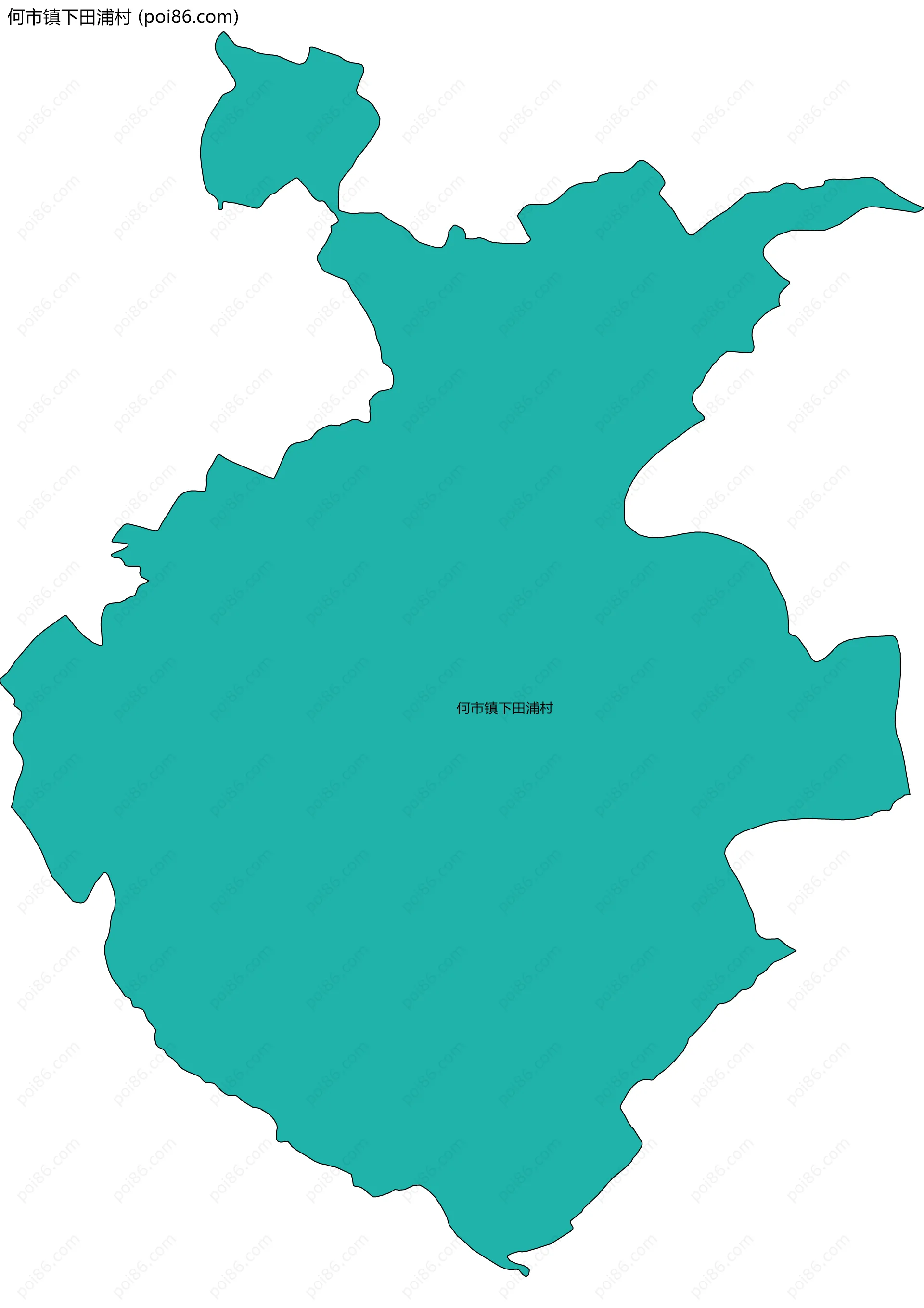 何市镇下田浦村边界地图