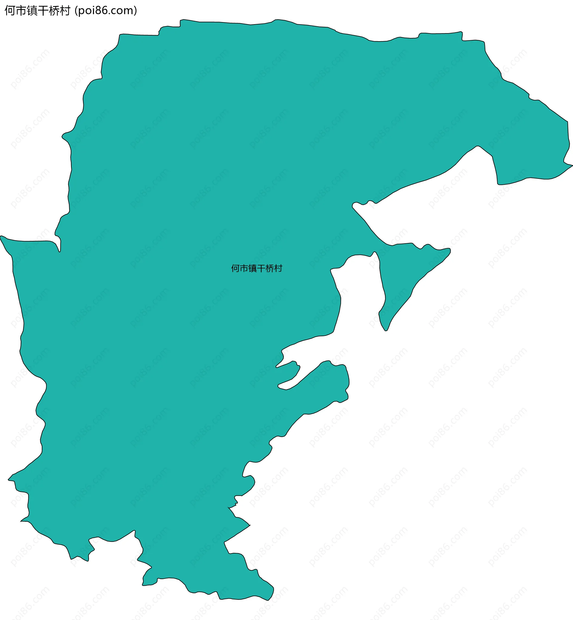 何市镇干桥村边界地图