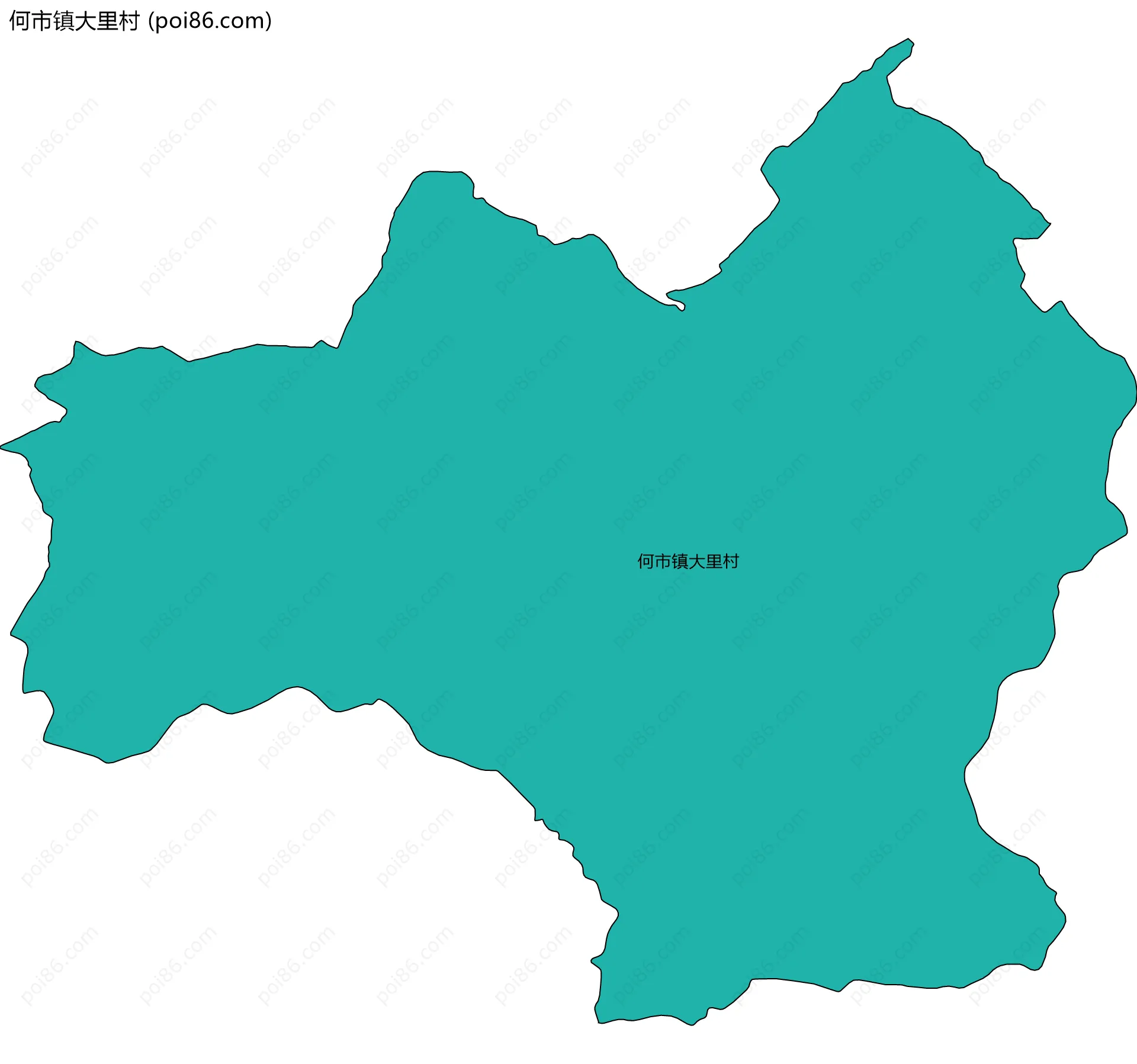 何市镇大里村边界地图