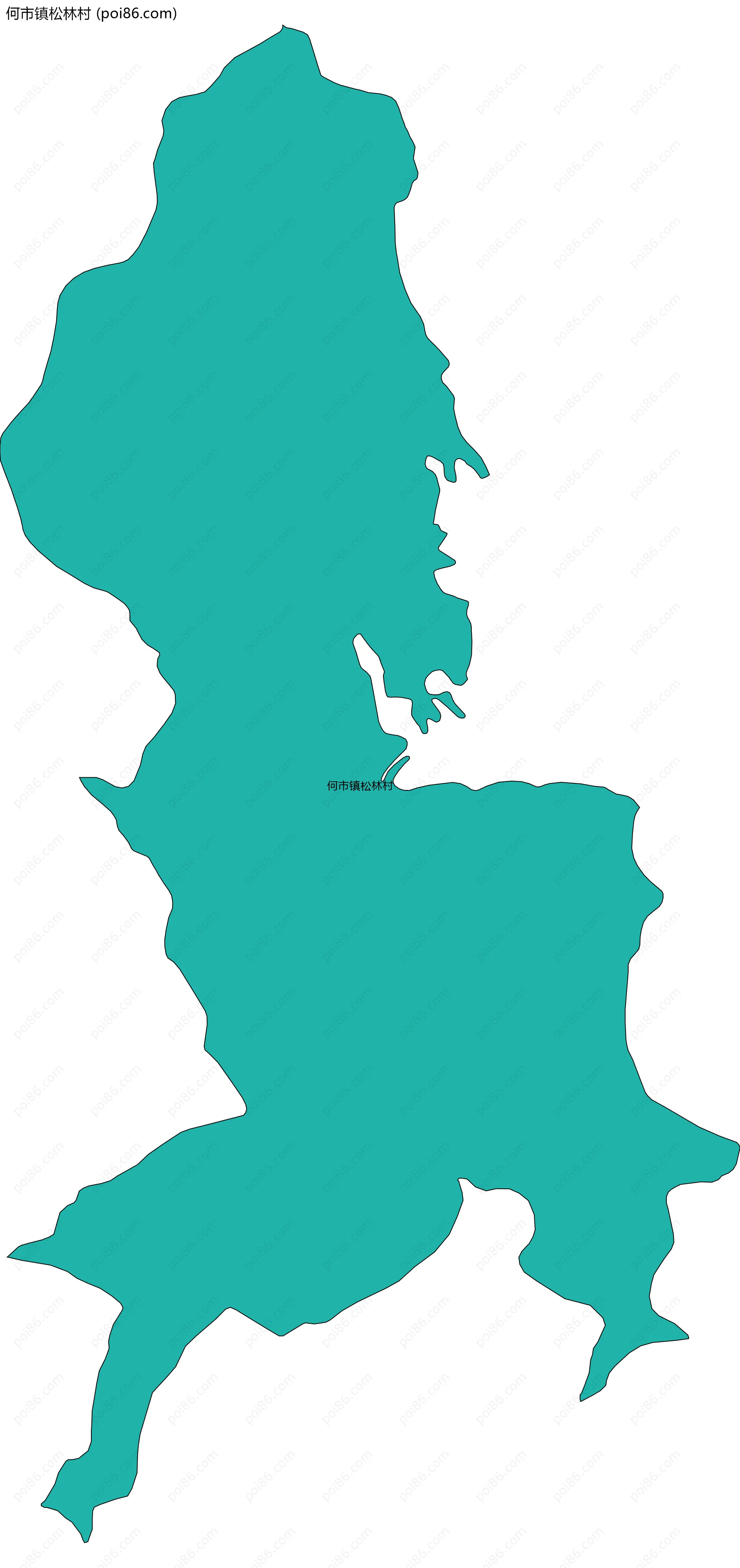 何市镇松林村边界地图