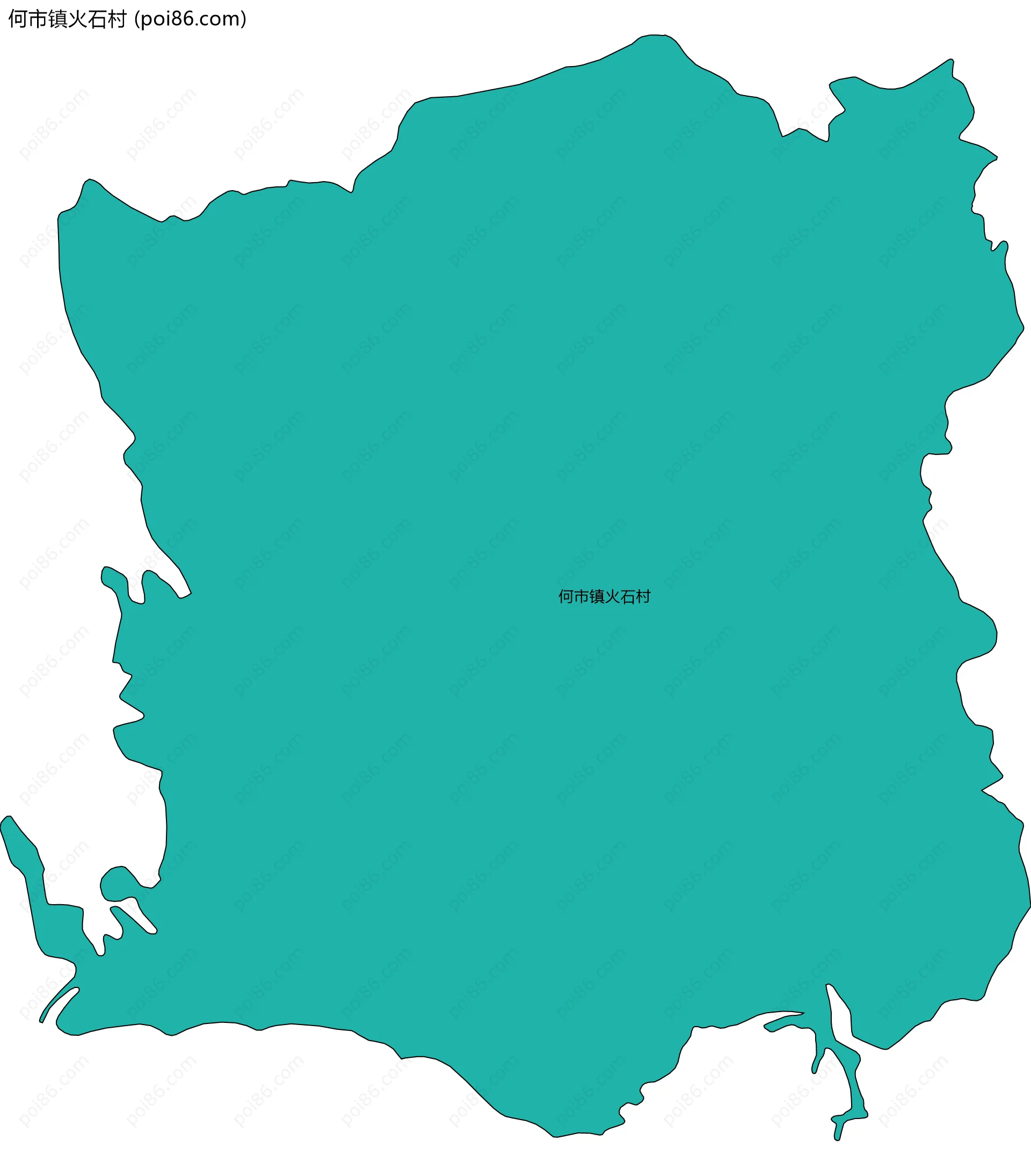 何市镇火石村边界地图