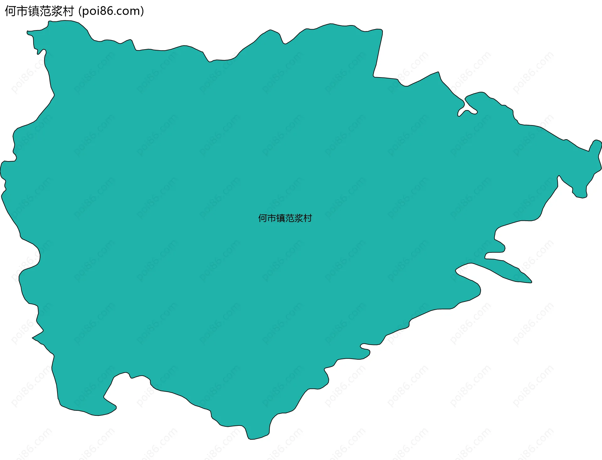 何市镇范浆村边界地图