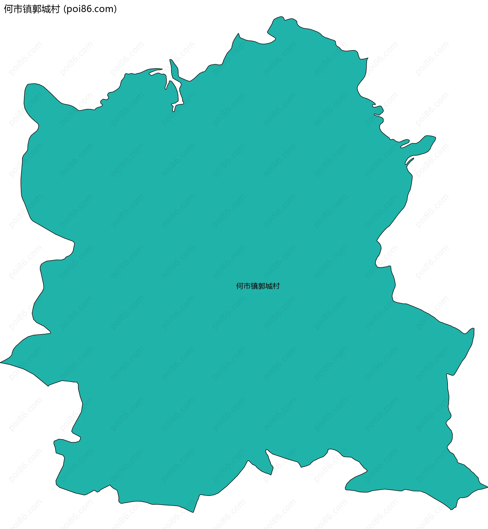 何市镇郭城村边界地图