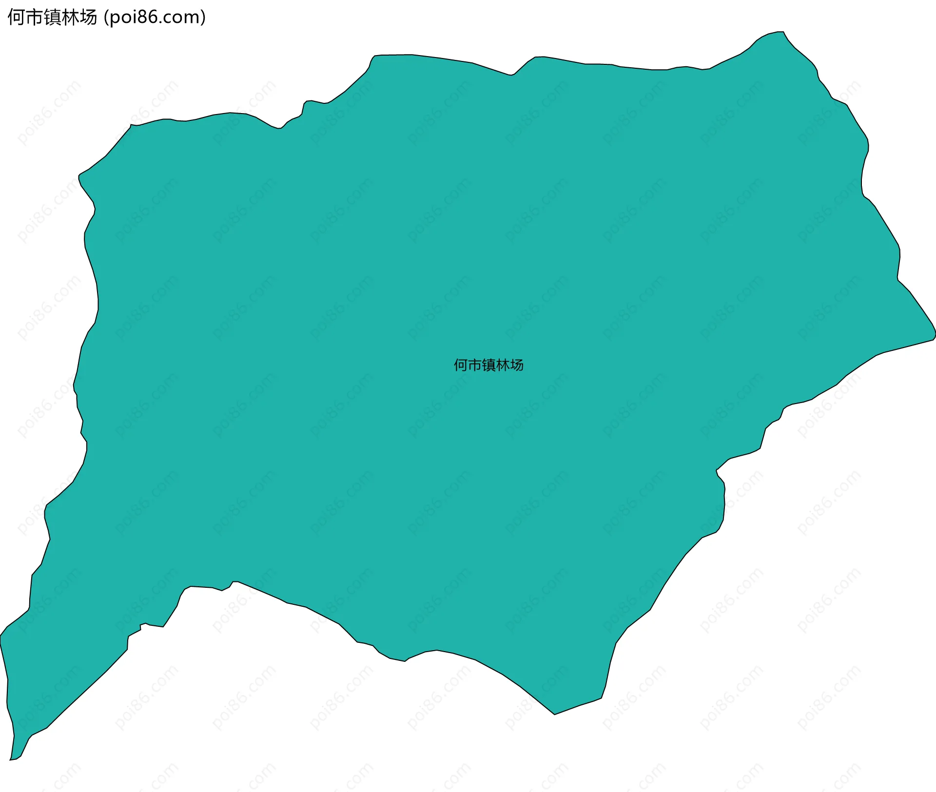 何市镇林场边界地图