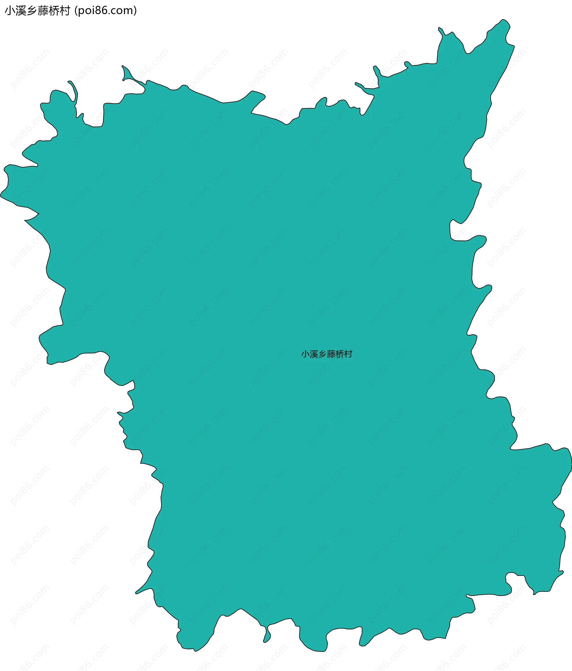 小溪乡藤桥村边界地图