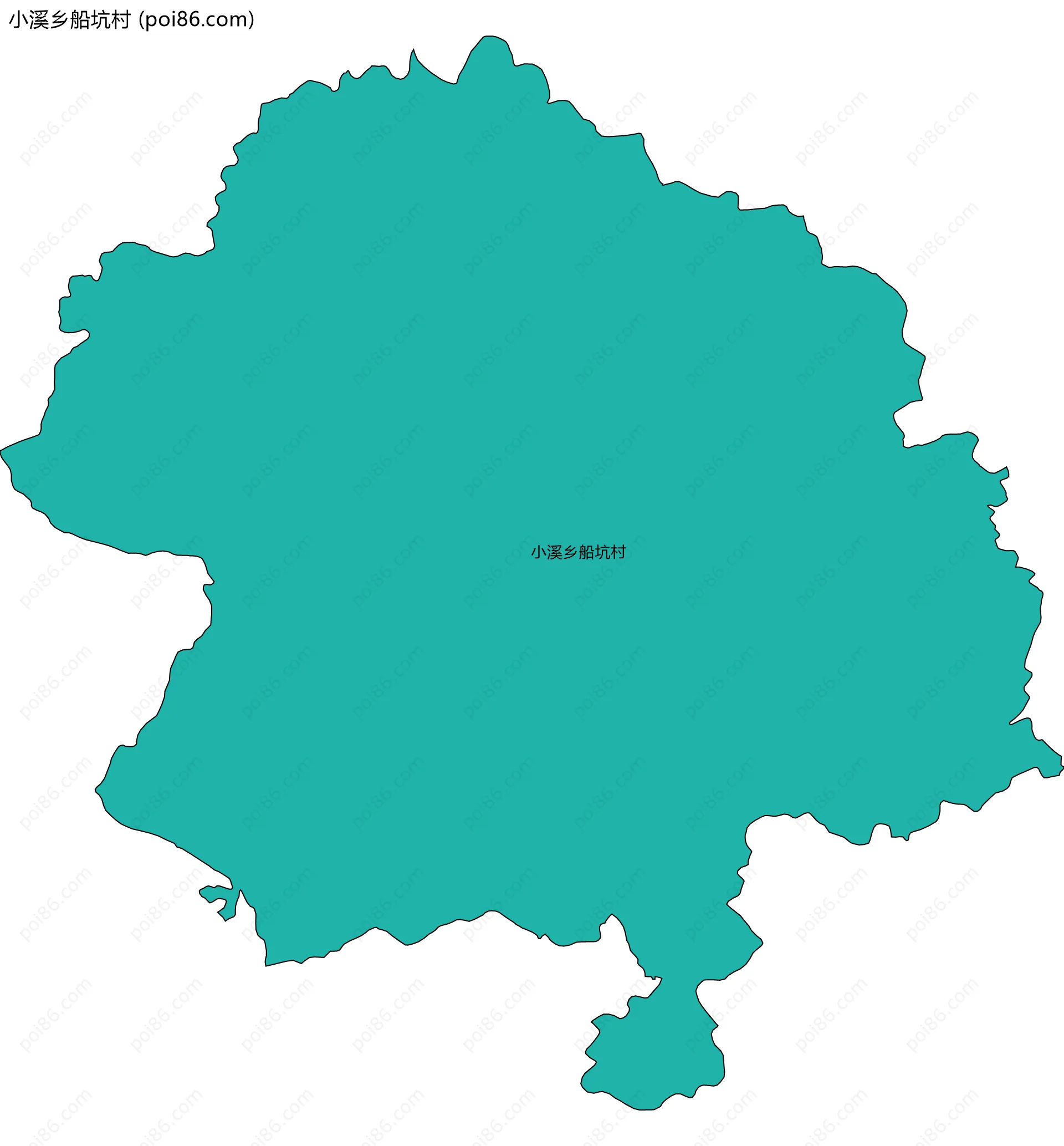 小溪乡船坑村边界地图