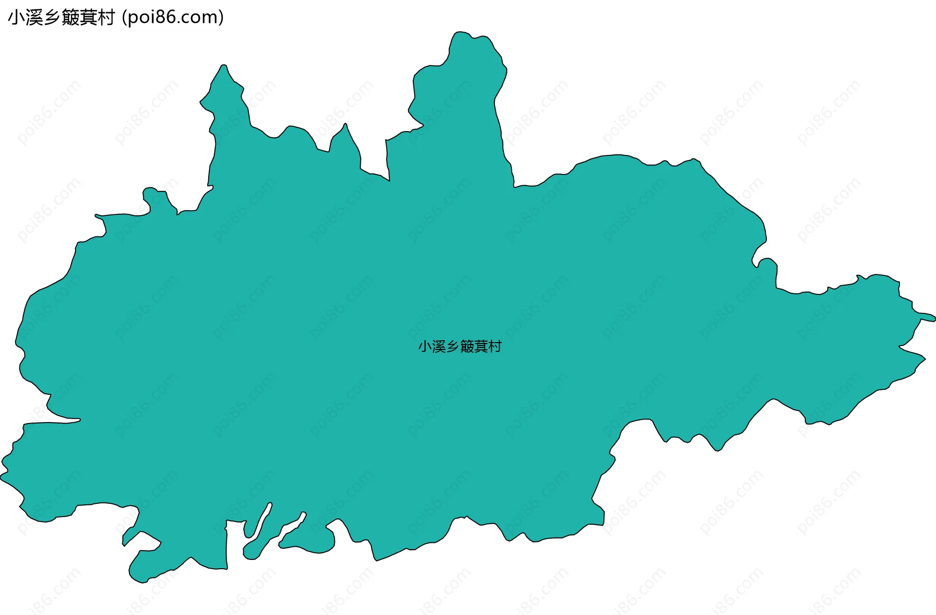 小溪乡簸萁村边界地图