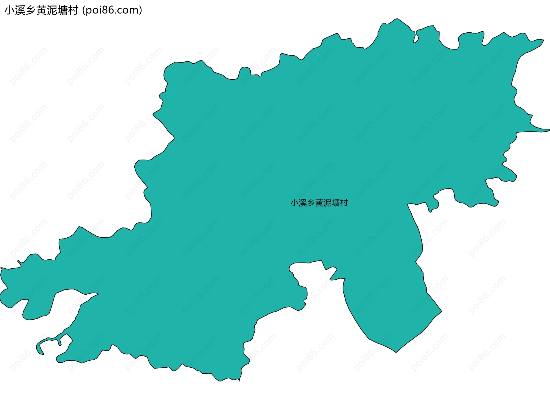 小溪乡黄泥塘村边界地图