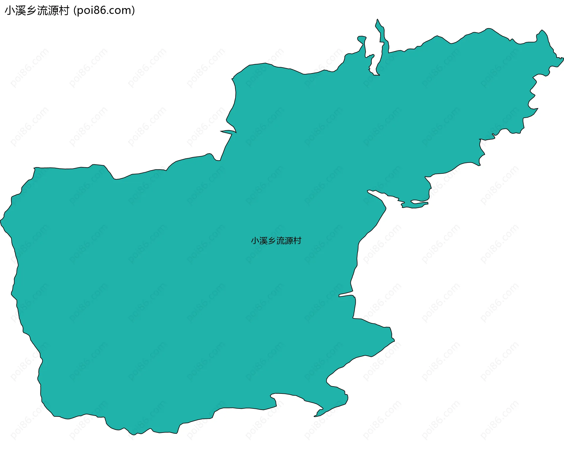 小溪乡流源村边界地图
